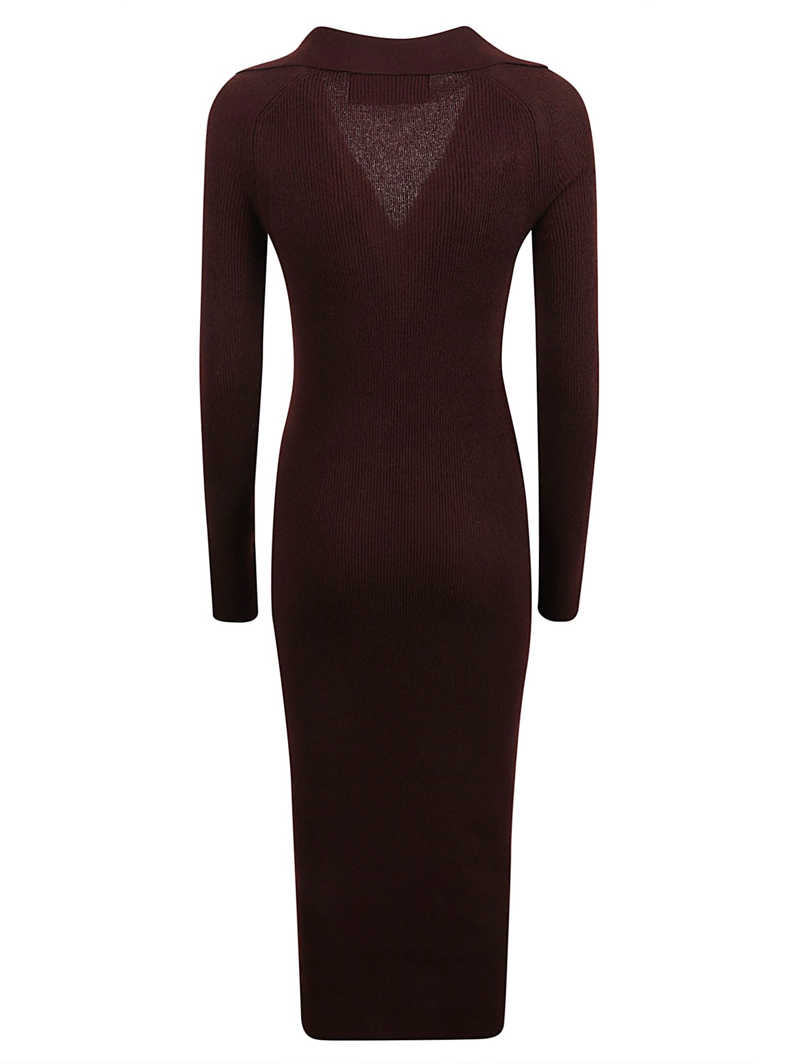 Shop Ermanno Scervino V-neck Knit Slim Dress In Mélange