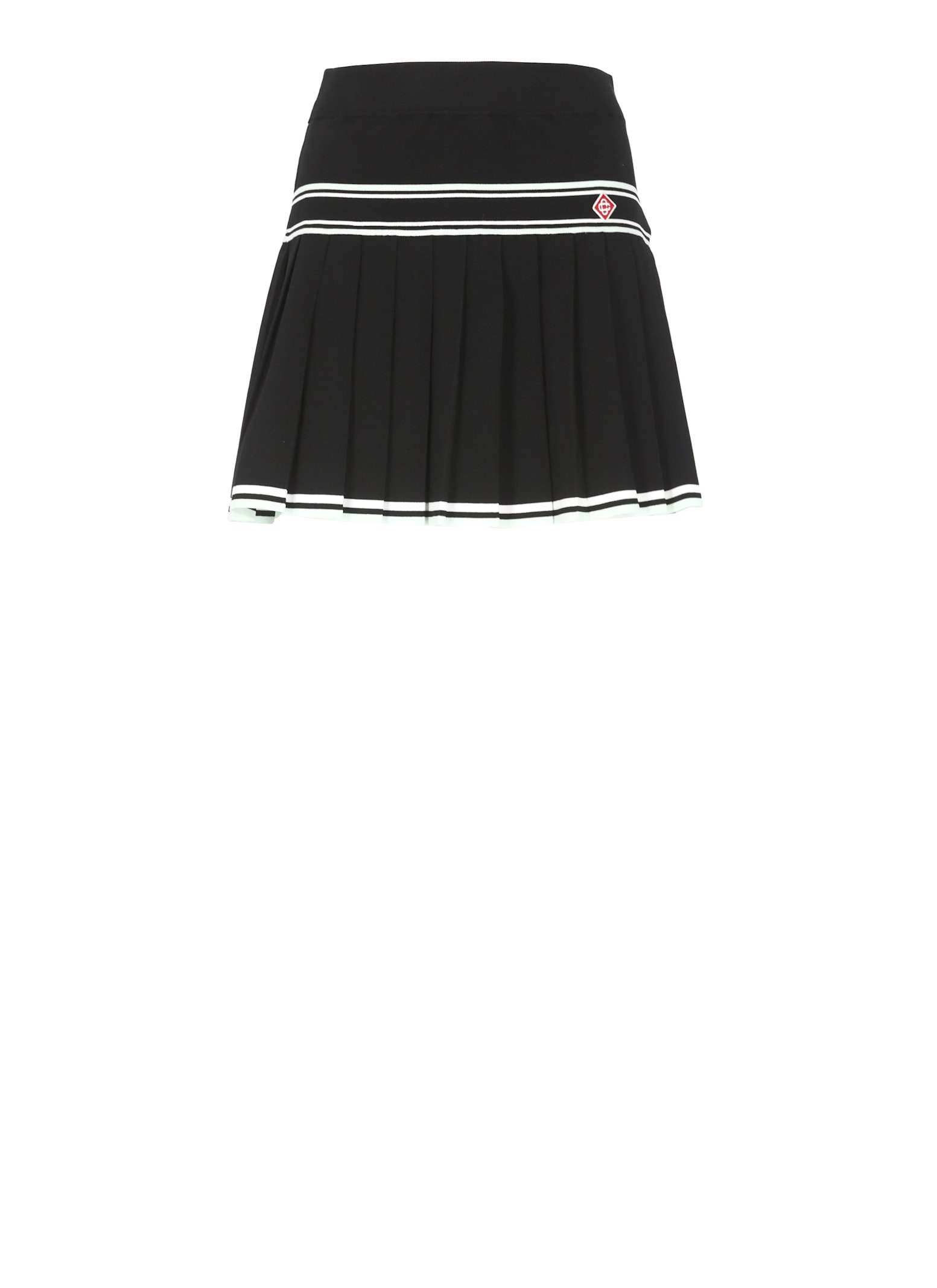 Casablanca Women Pleated Viscose Miniskirt In Black
