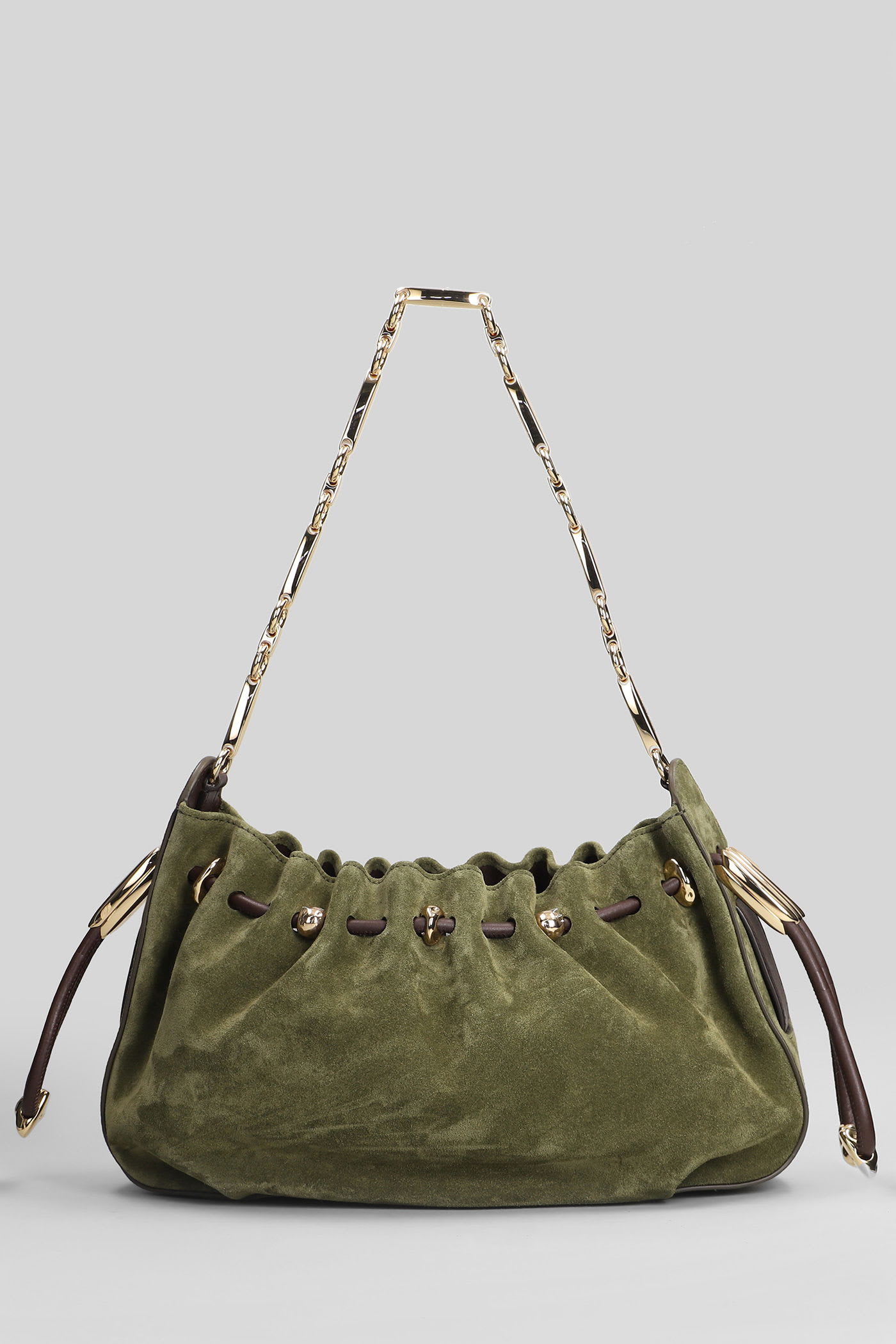 Zimmermann Halcyon Shoulder Bag In Green Leather In Green