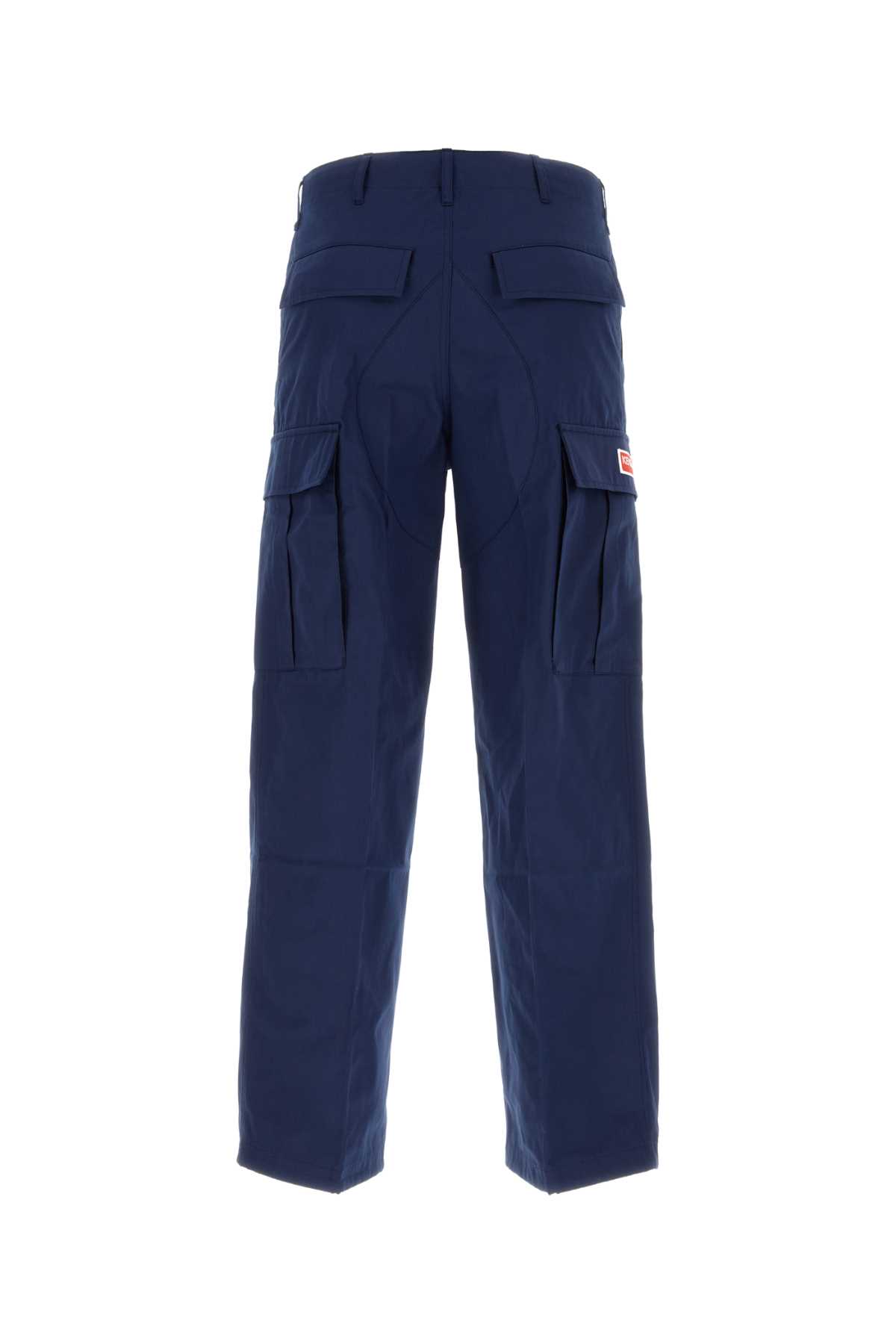 Kenzo Blue Cotton Cargo Pant In 77