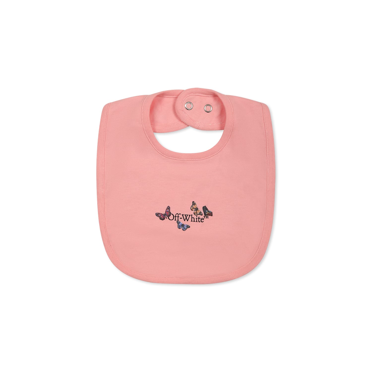 Off-white Pink Babygrow Set For Baby Girl With Logo In Pink