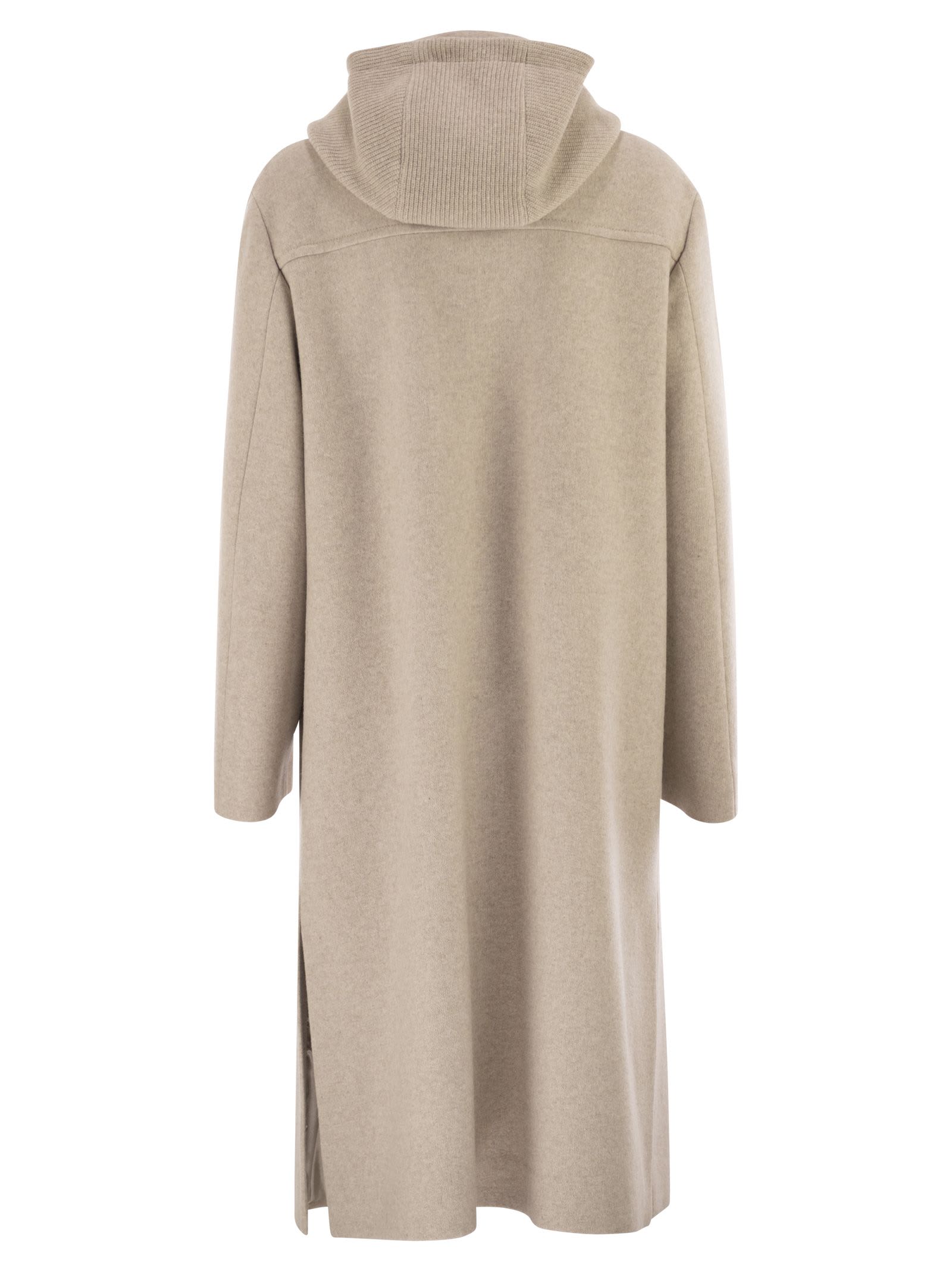 Fay Women Double Front Wool Jersey Coat In Neutral