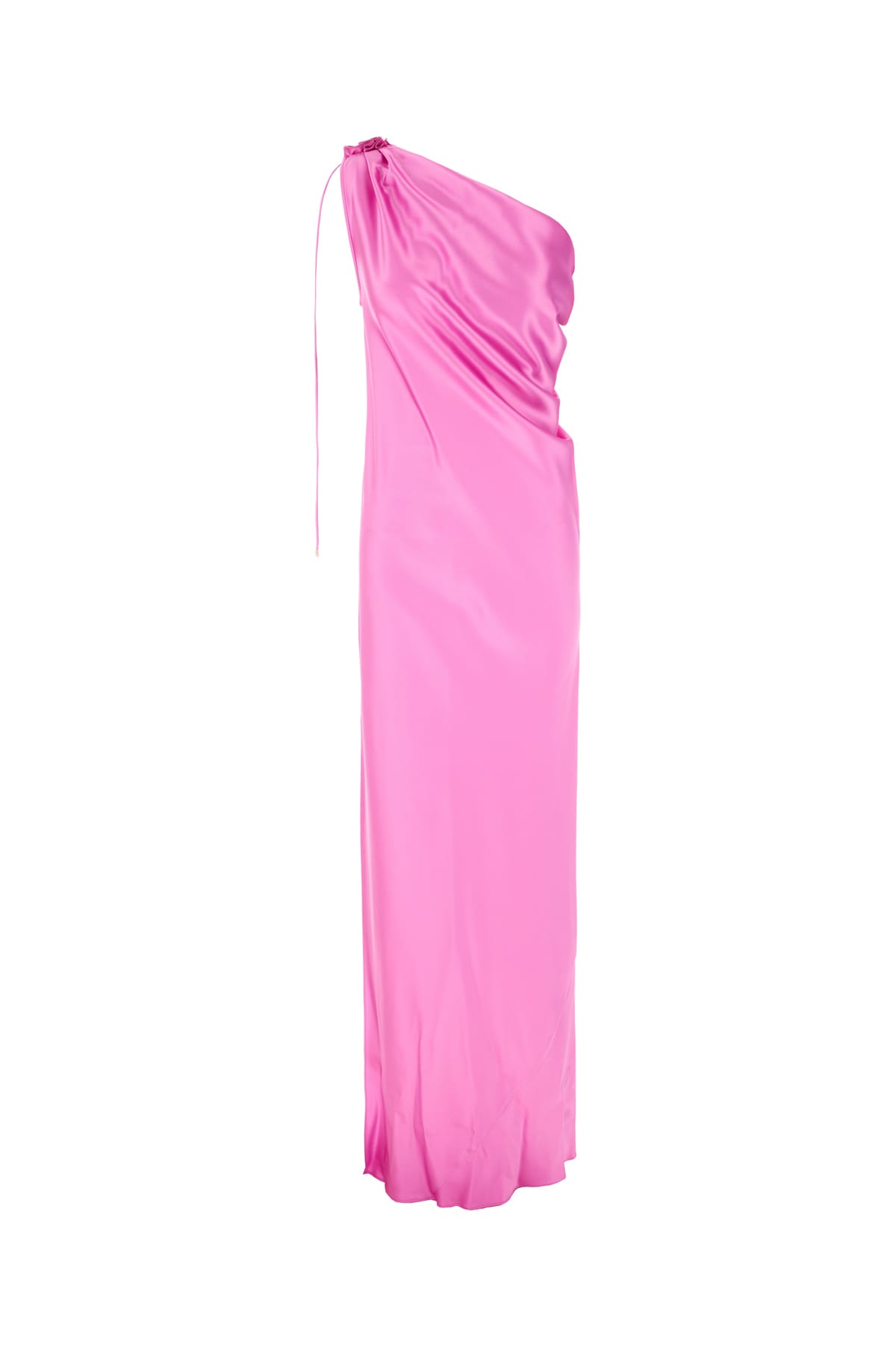 MAX MARA PINK SATIN LONG DRESS