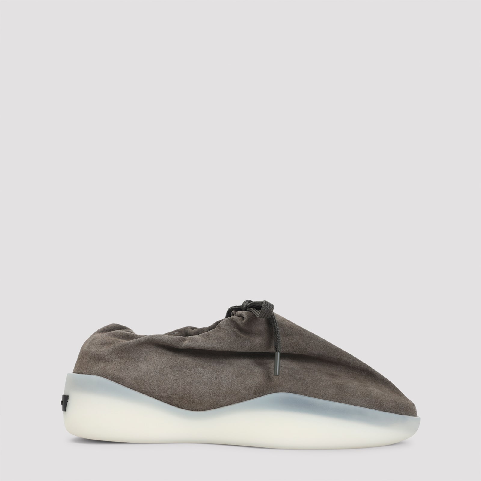 Fear Of God Suede Round Toe Sneakers With Rubber Sole In Green