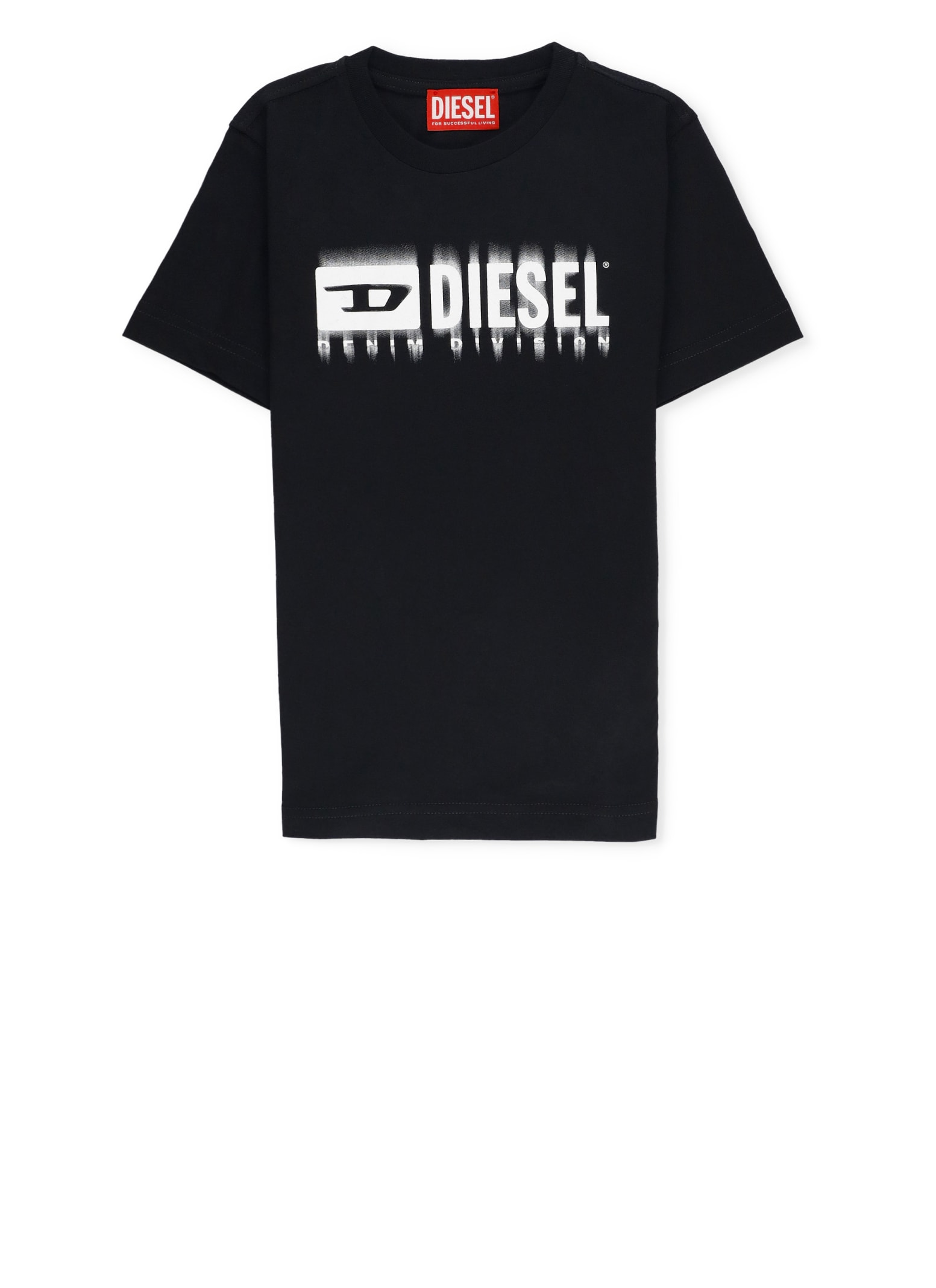 Diesel Kids' T-shirt With Logo In Black