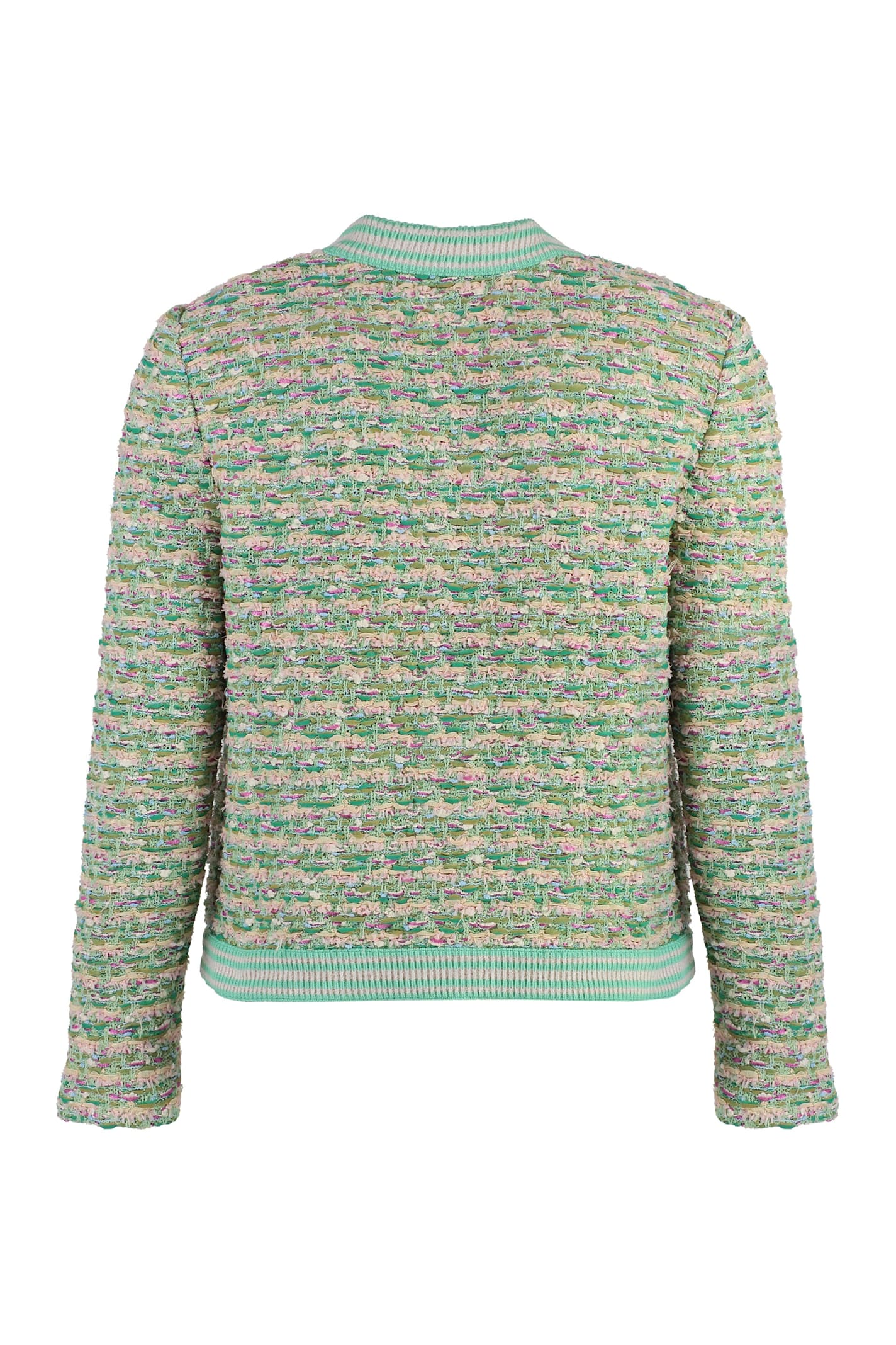 Alfieri &amp; St.john Multicolor Tweed Jacket In Green