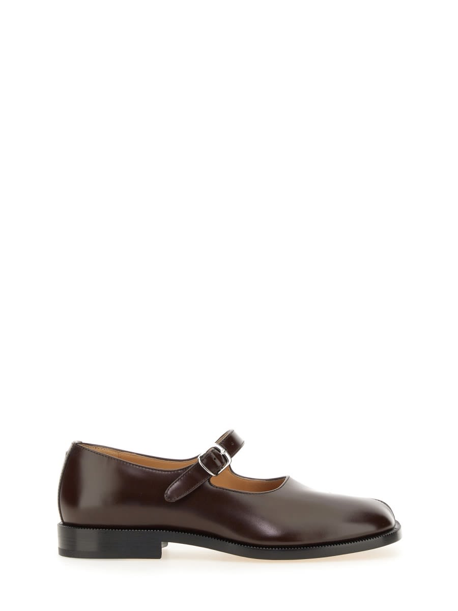 Shop Maison Margiela Mary Jane Tabi In Brown