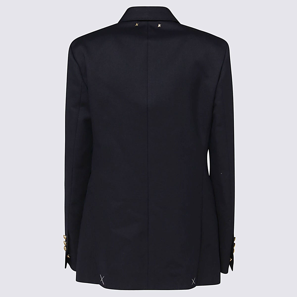 Shop Golden Goose Dark Blue Wool Blend Blazer