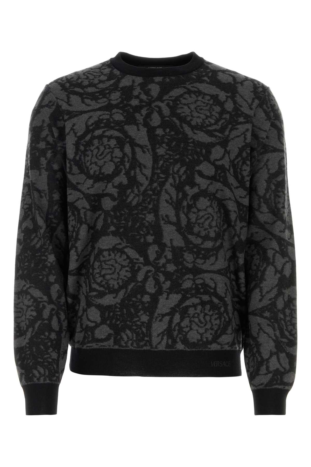 Embroidered Wool Blend Sweater