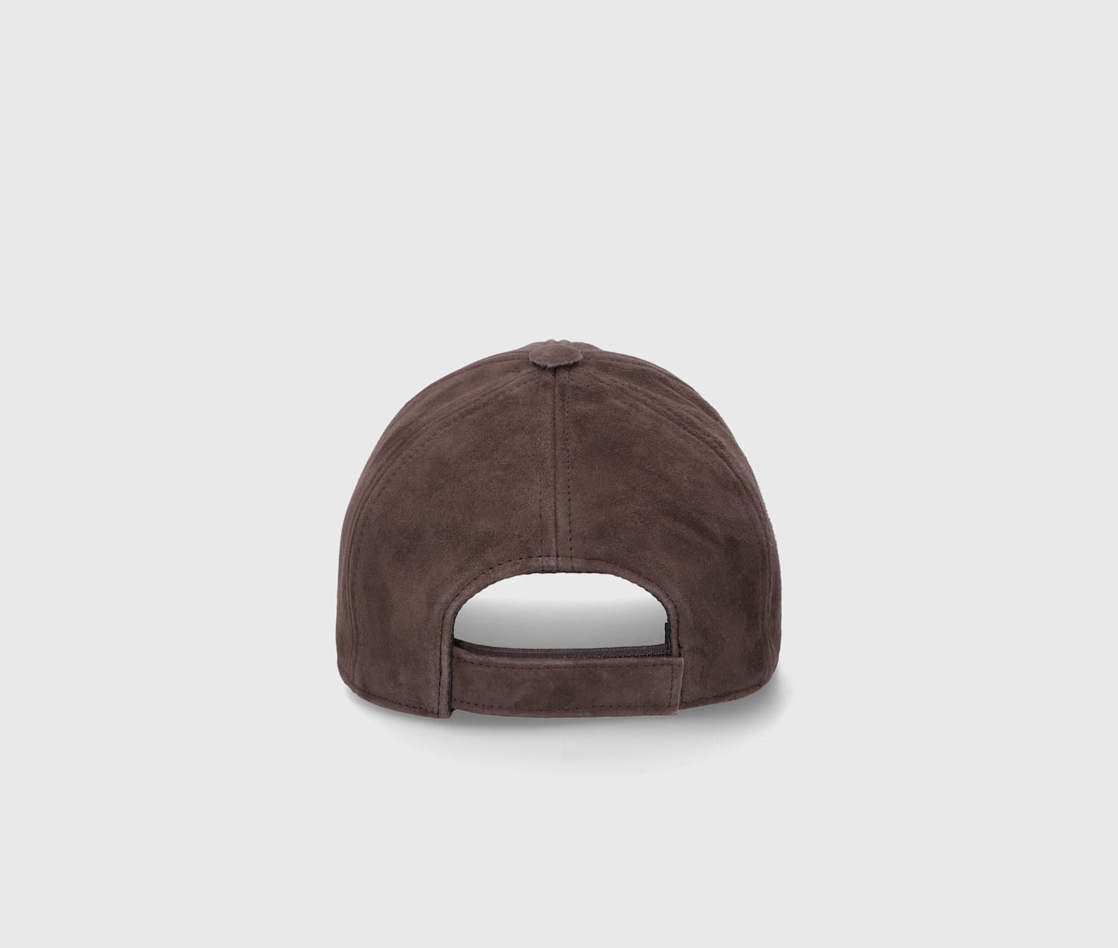 Shop Borsalino Otis Baseball Cap In Suede In Dark Brown/white