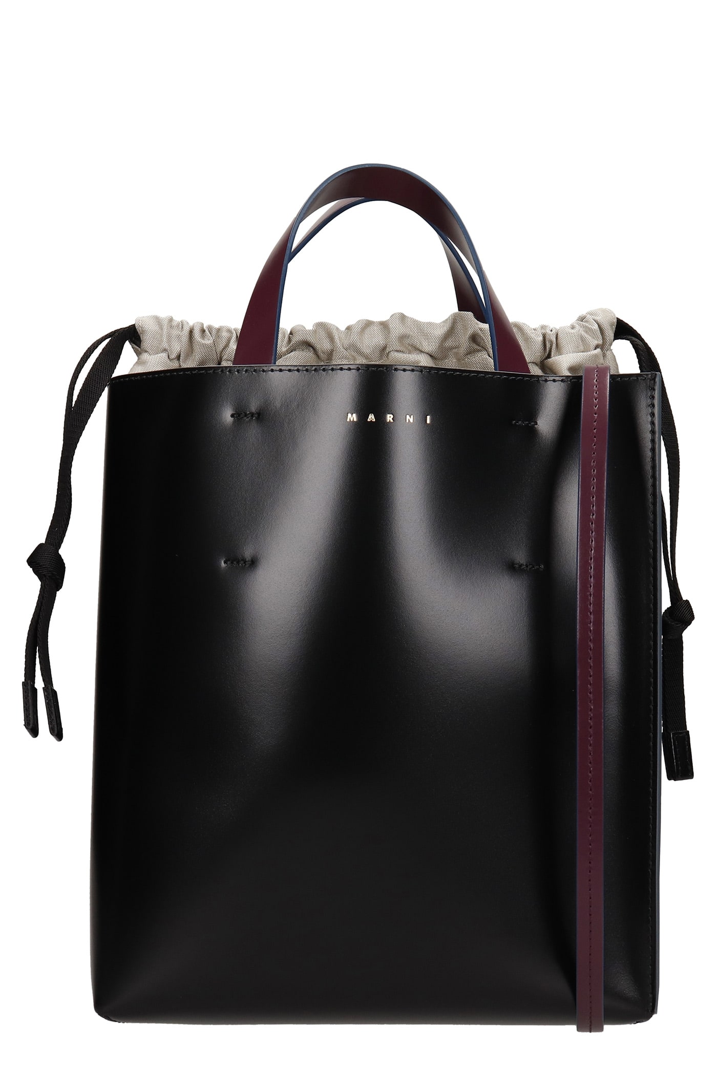 Marni Museo Tote In Black Leather