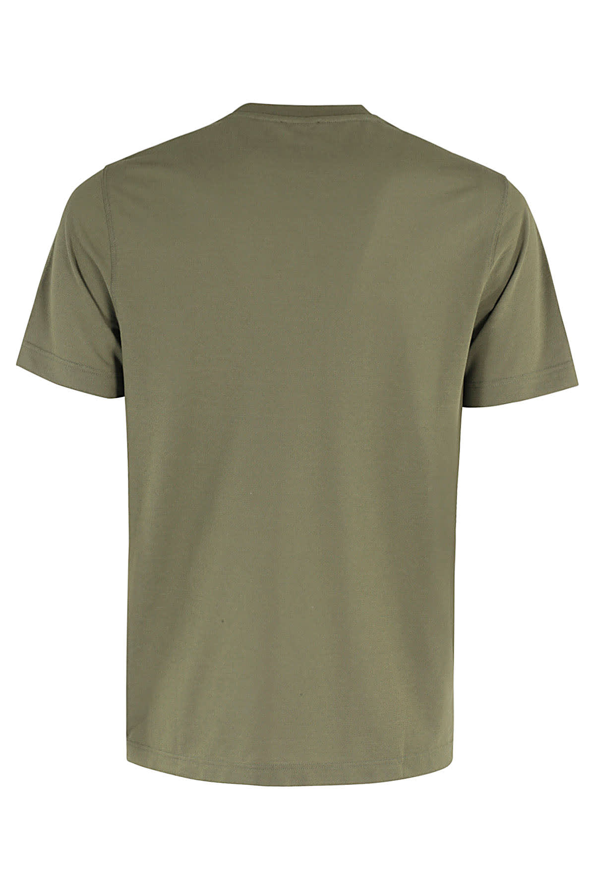 Shop Zanone T Shirt Mc Slim Fit Ice Cotton In Verde