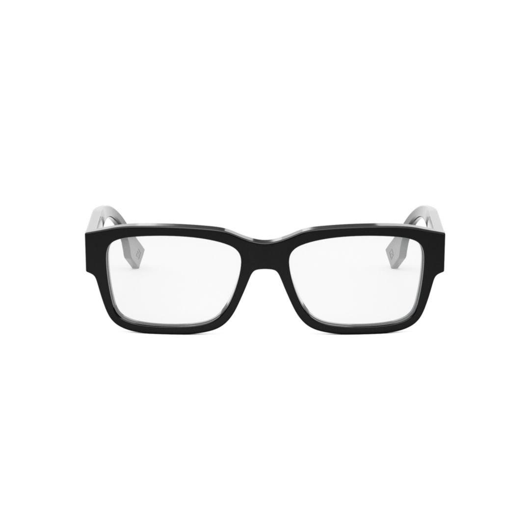 Shop Fendi Rectangle-frame Glasses In 001 - Black