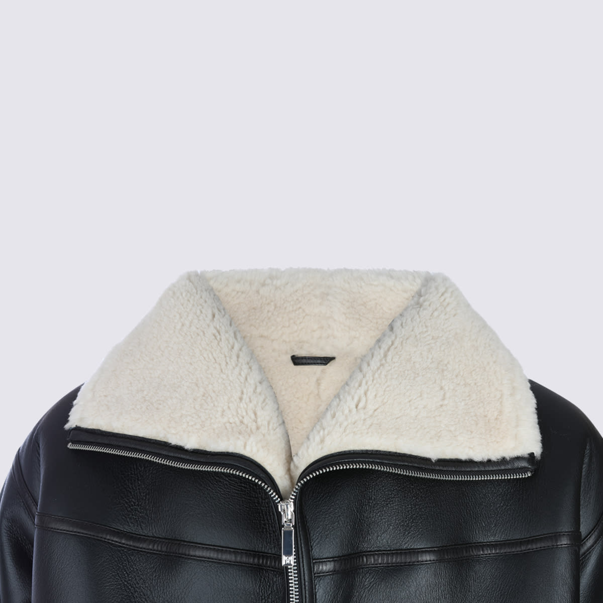 Totême Black Leather Jacket In Black
