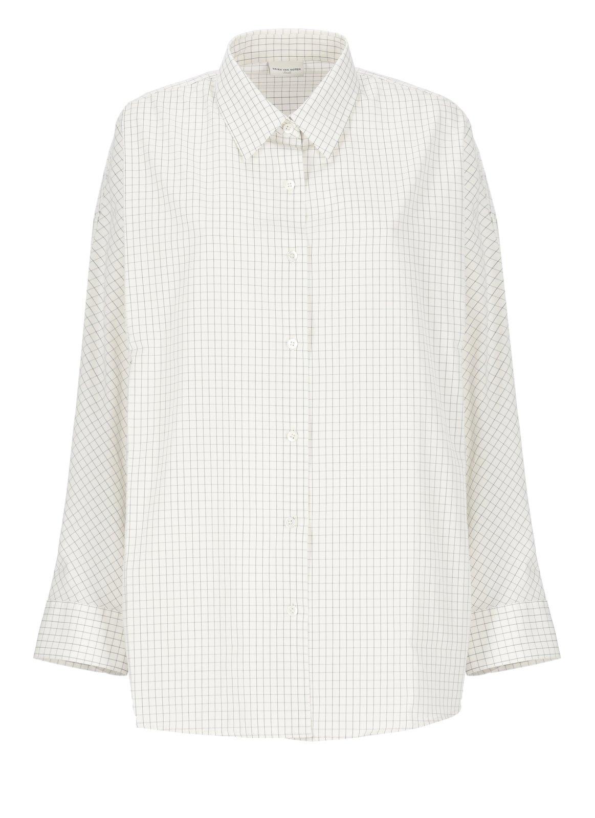 Shop Dries Van Noten Checked Buttoned Shirt