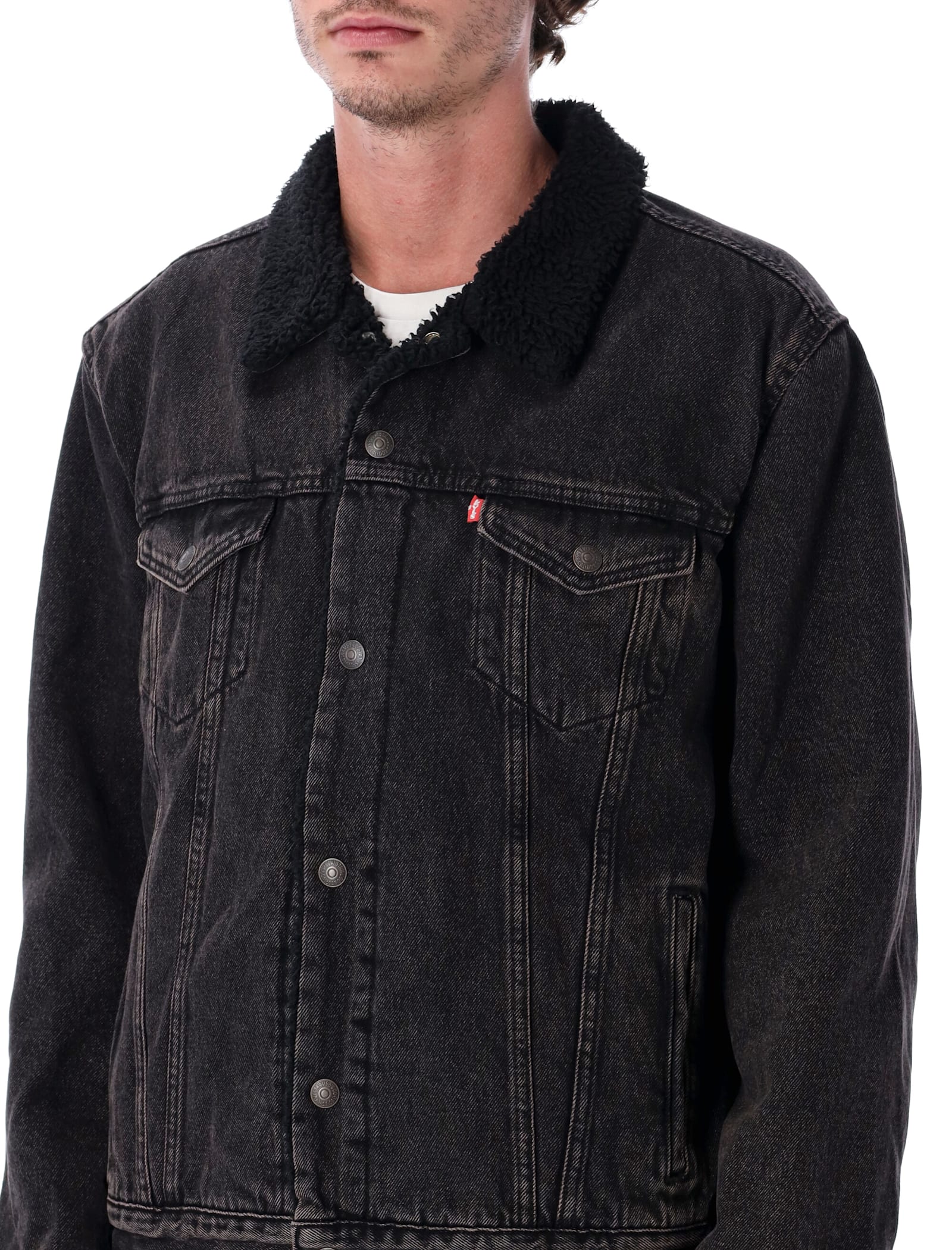 Levi's Type 3 Sherpa Trucker Jacket Built To Last Sherpa Trk In Black