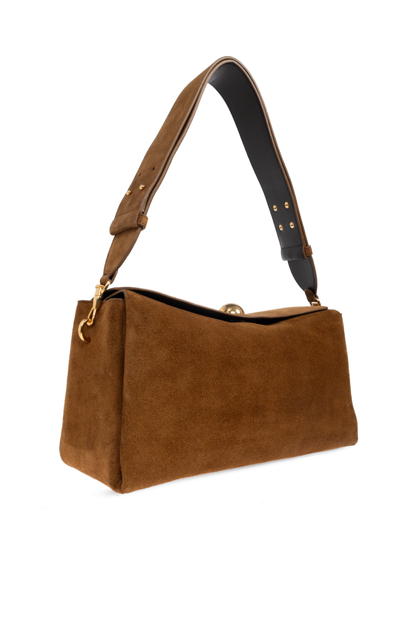 Ami Alexandre Mattiussi Ami Paris Women Rettangolare Borsa A Spalla In Brown