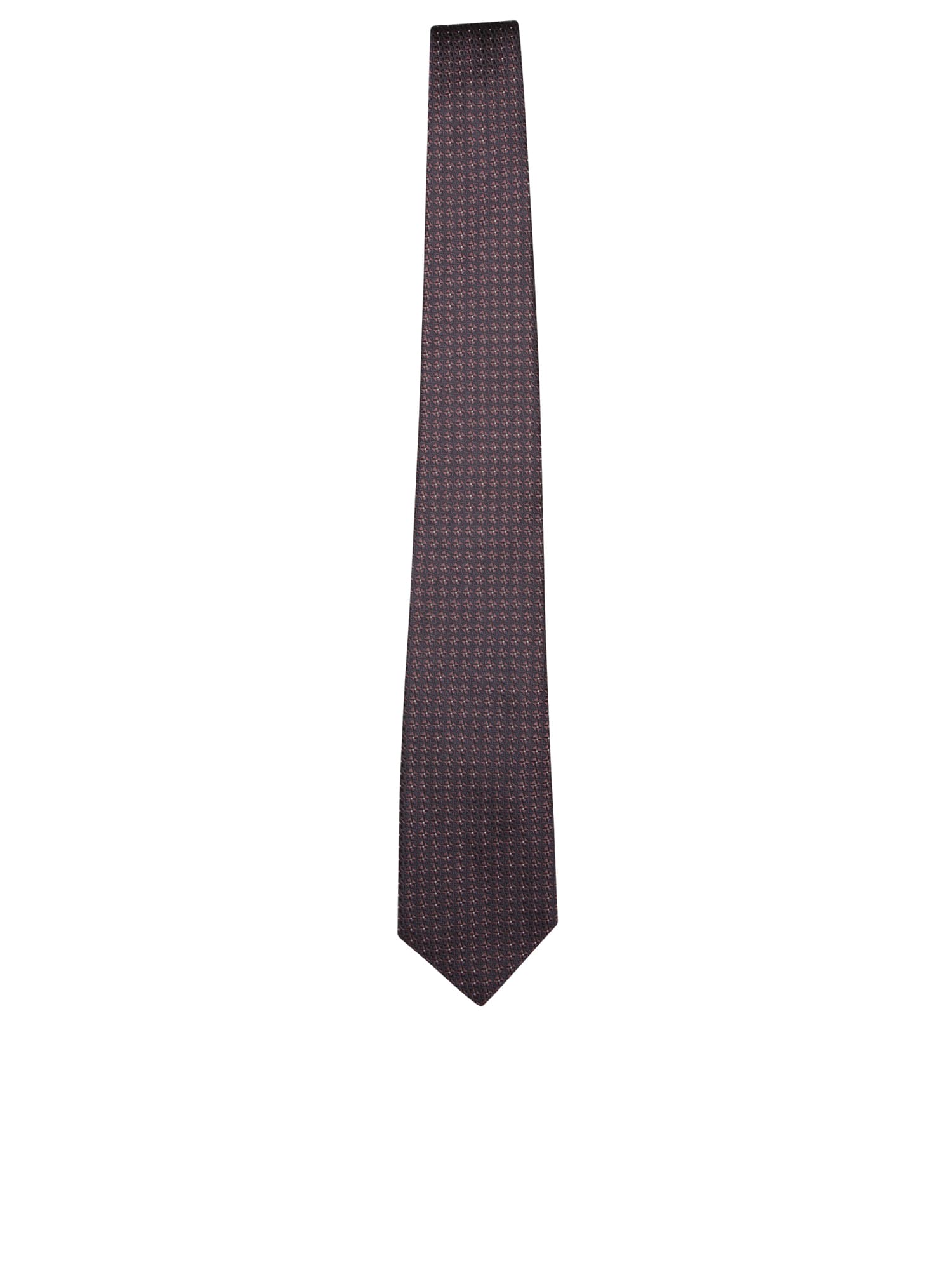 Brown And Blue Micro-pattern Tie