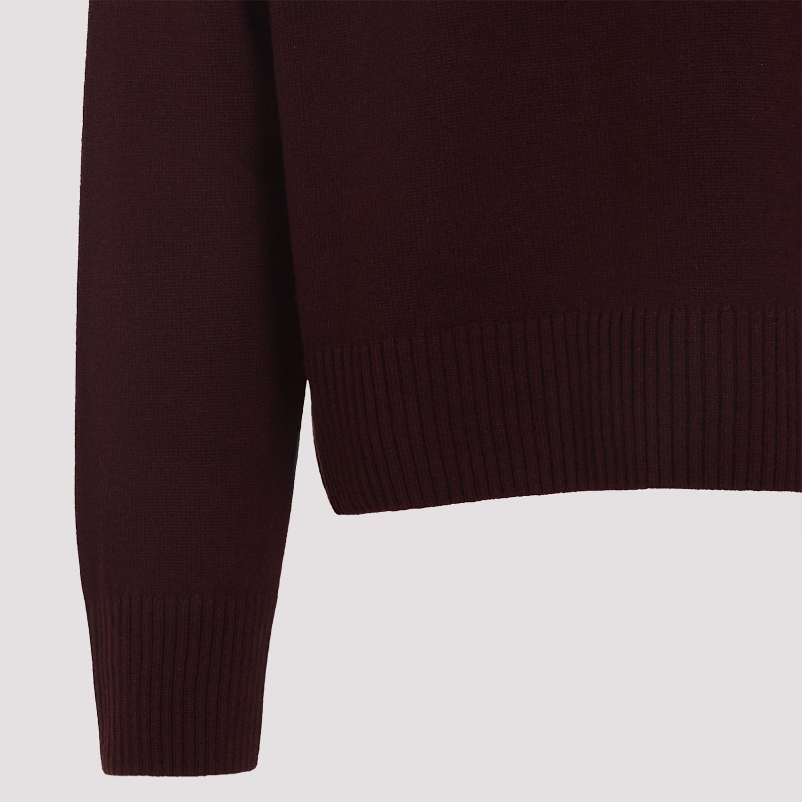 Ami Alexandre Mattiussi Ami Paris Tyrian Purple Wool Blend Oversize Sweater In Burgundy
