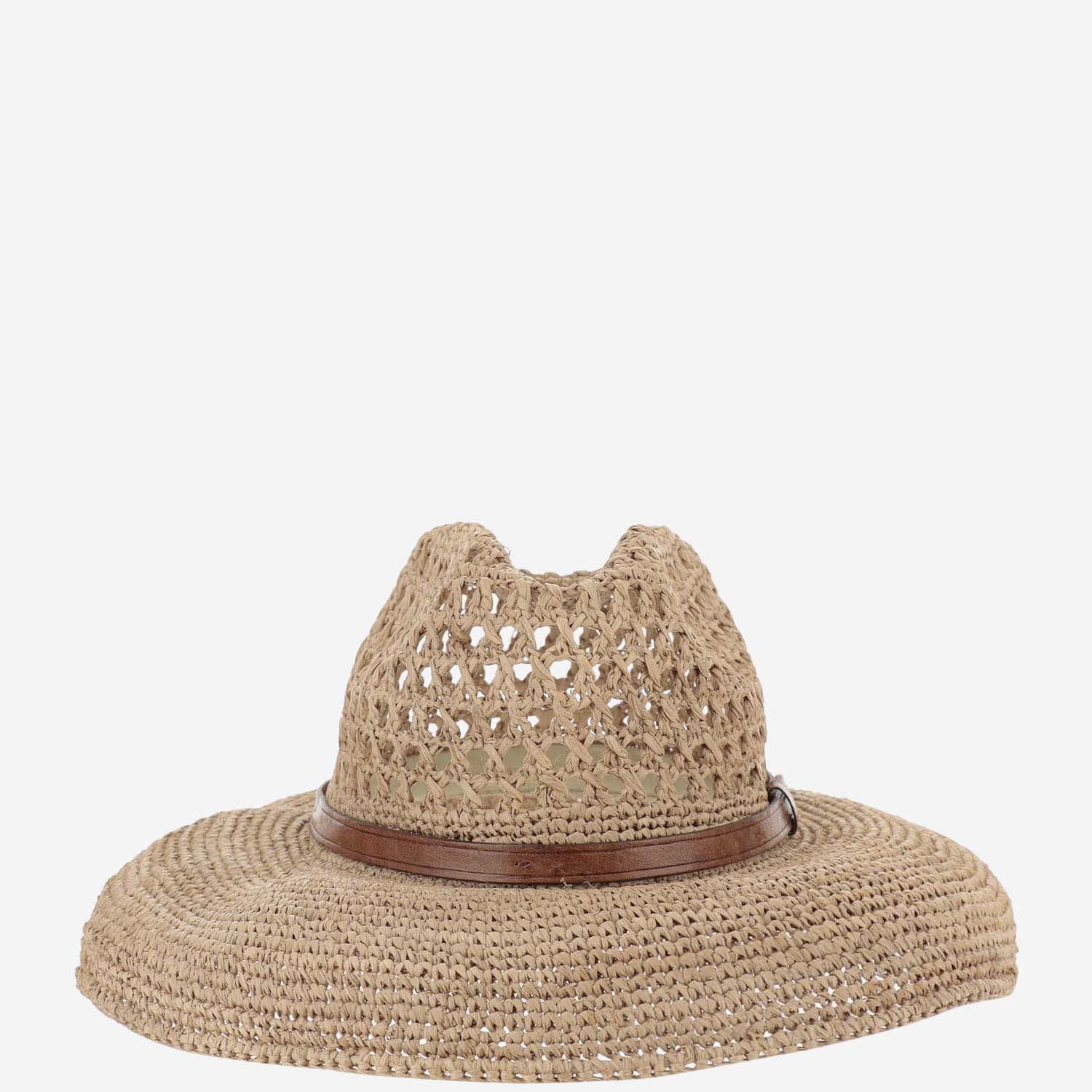 Raffia Hat With Leather Strap