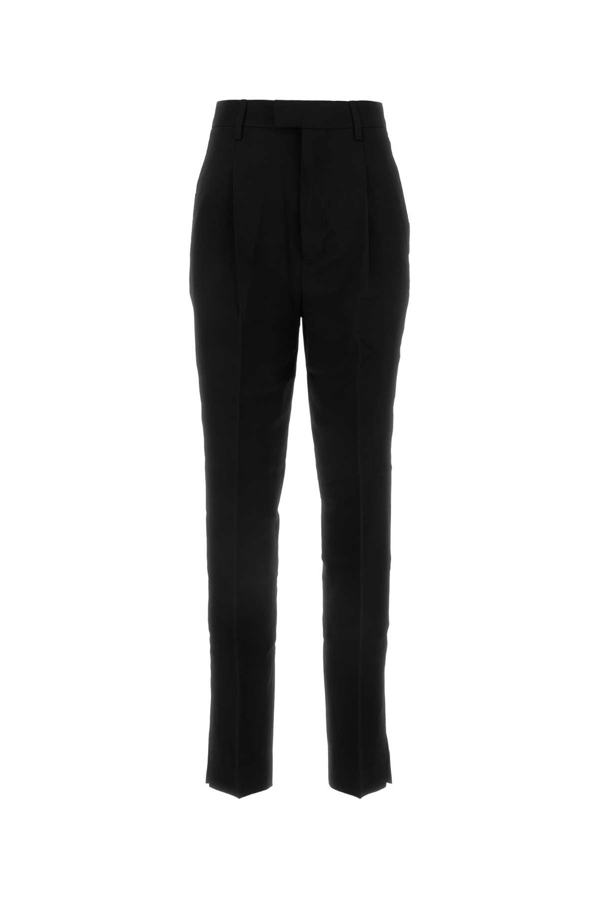 Shop Ami Alexandre Mattiussi Black Wool Pant