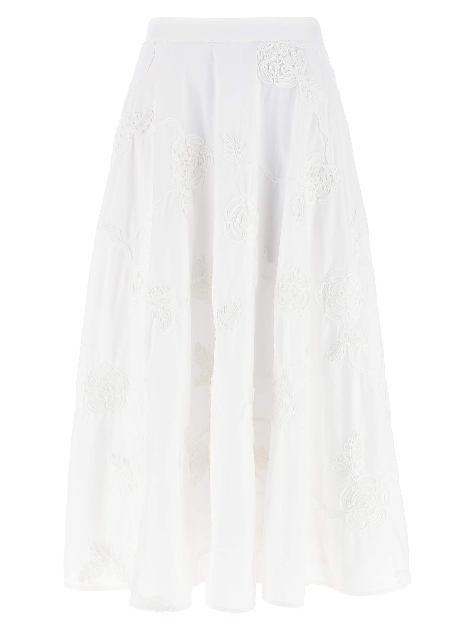 Rotate Birger Christensen Flower Maxi Skirt In White