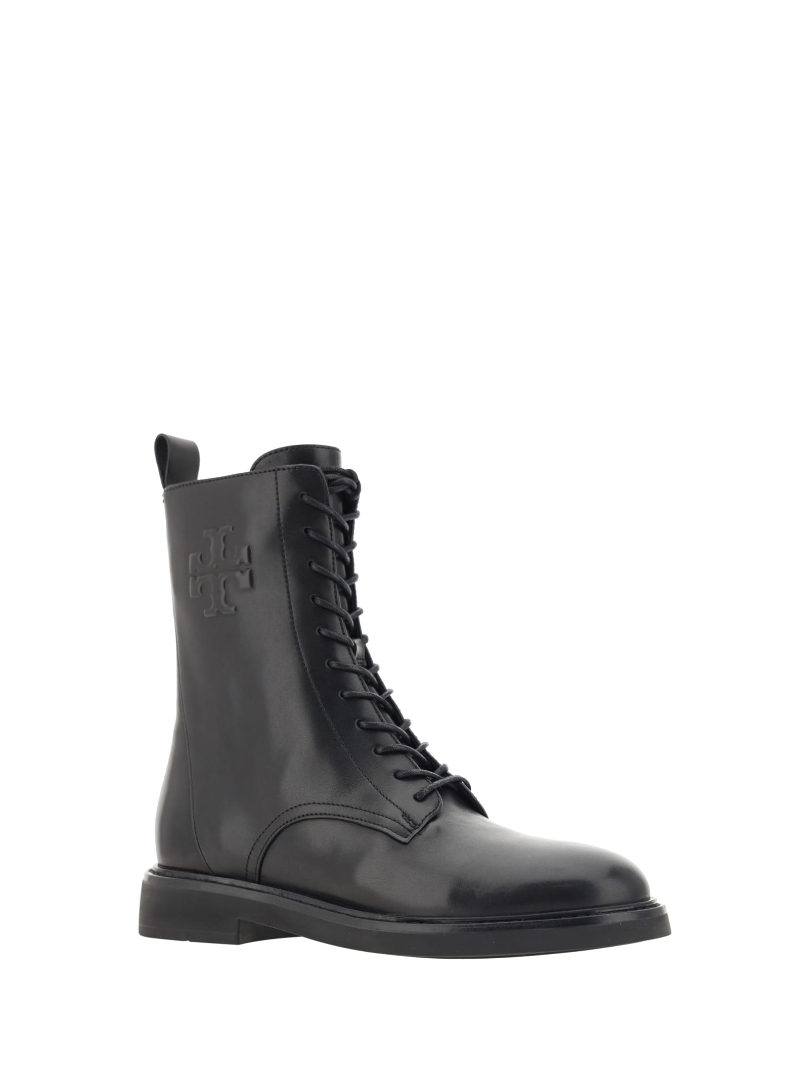 Shop Tory Burch Combat Ankle Boots In Black