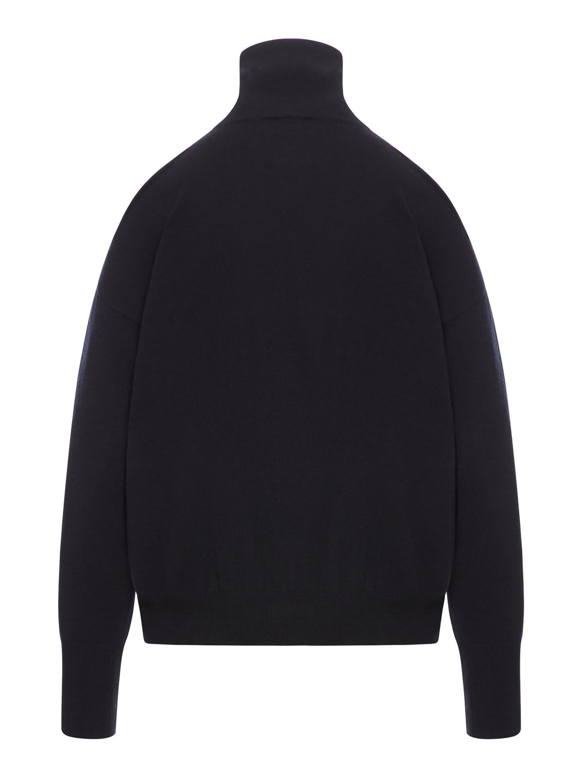 Shop Roberto Collina Turtleneck Knit Sweater In Black