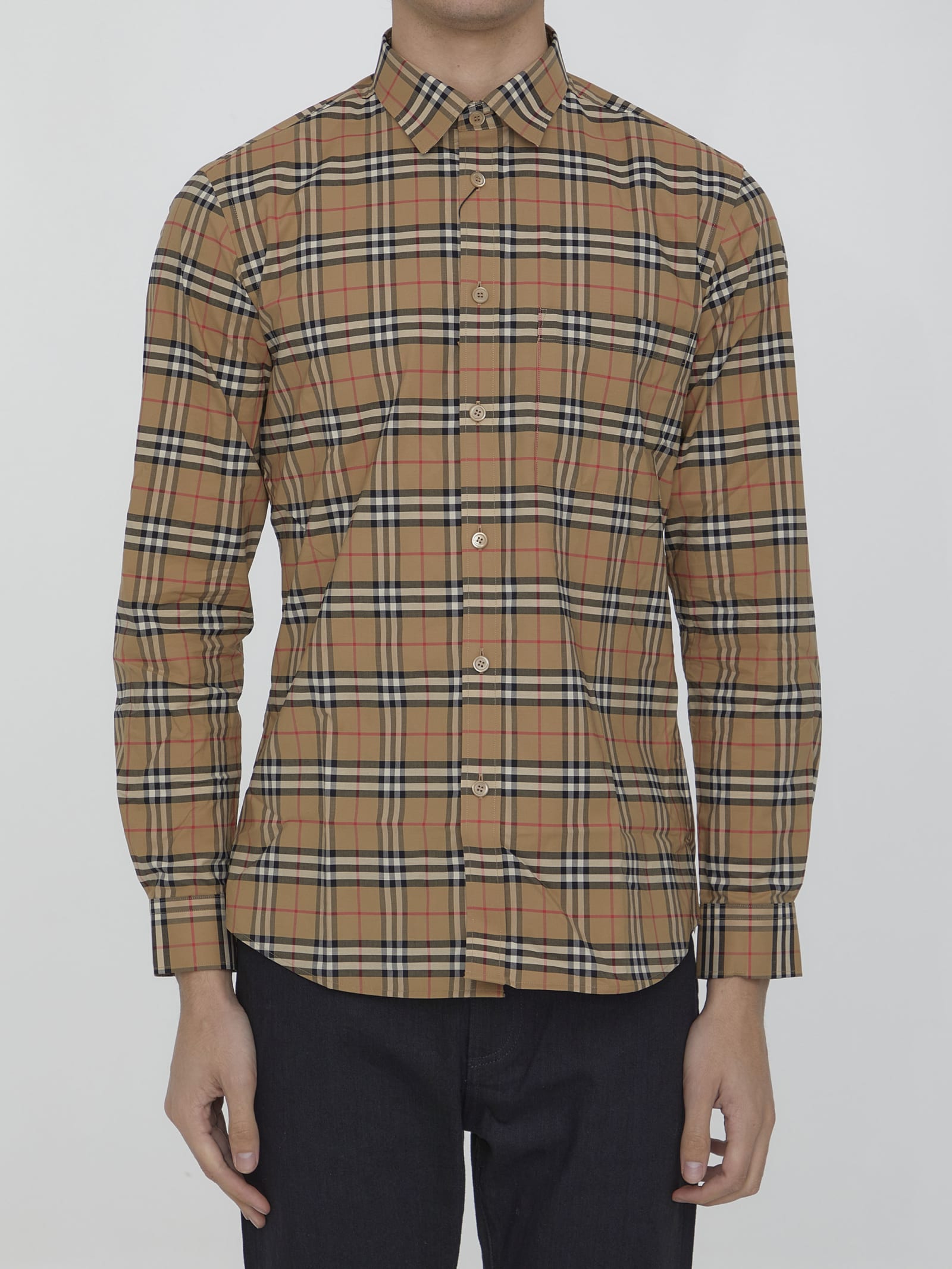 Burberry Simson Vintage Check-pattern Cotton Shirt In Multi