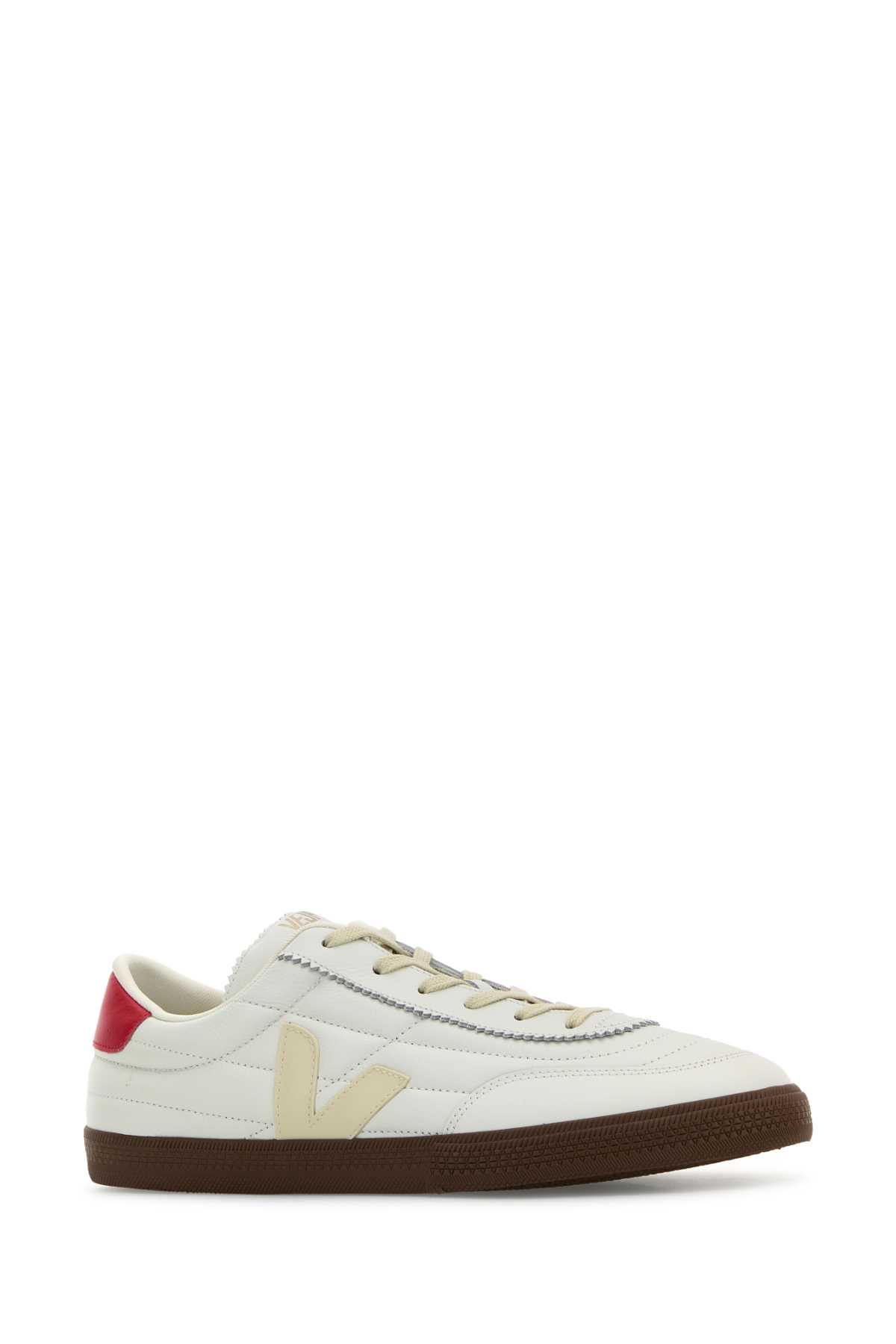 Shop Veja White Leather Panenka Sneakers In Whitepierrepekinbark