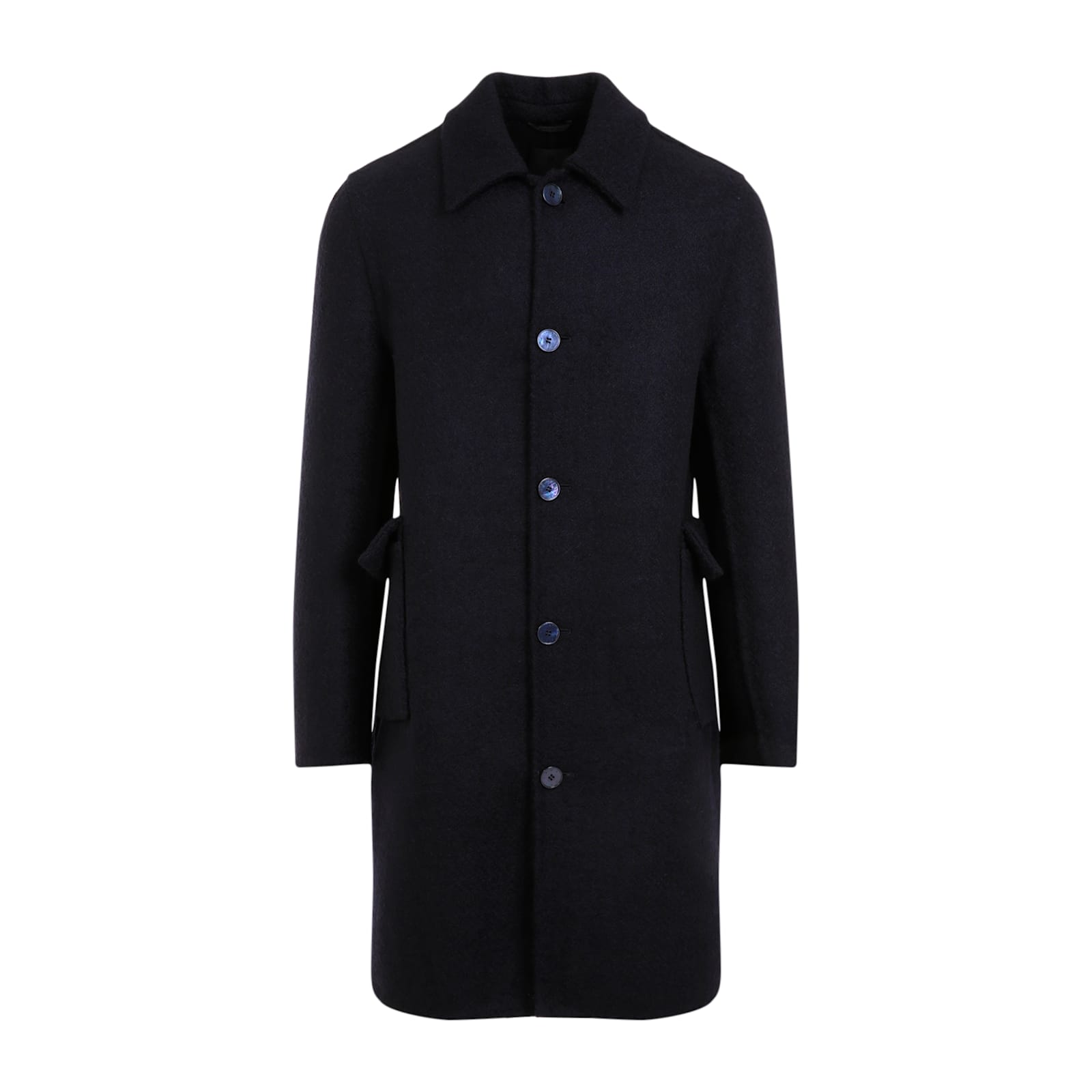 Givenchy Tailored Wool Blend Coat In Night Blue