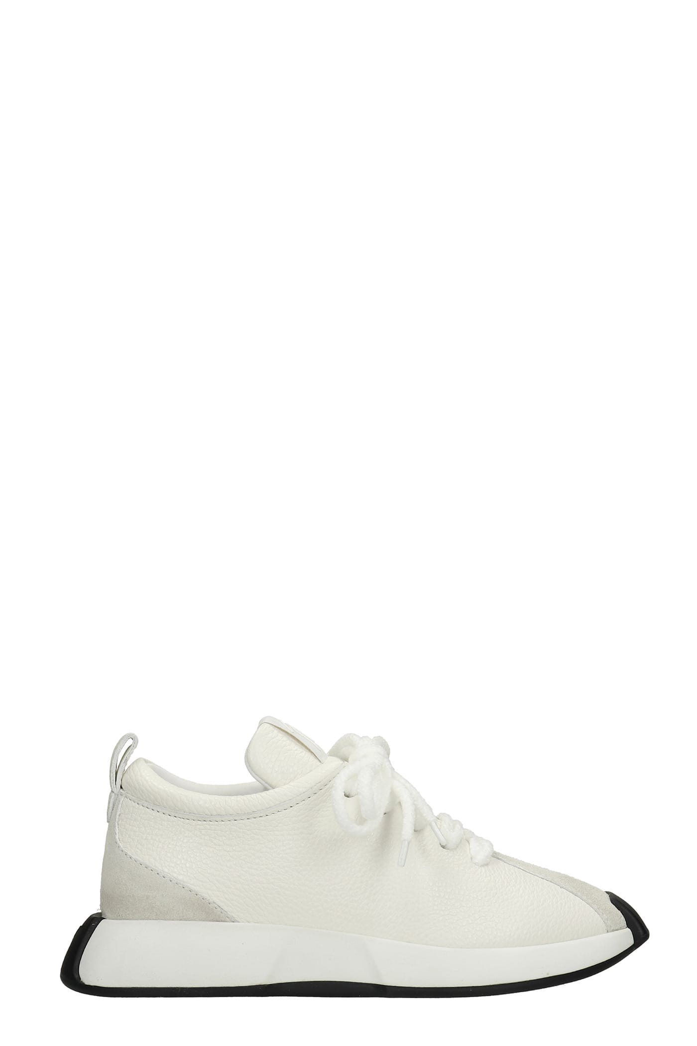 Giuseppe Zanotti Ferox Sneakers In White Suede And Leather