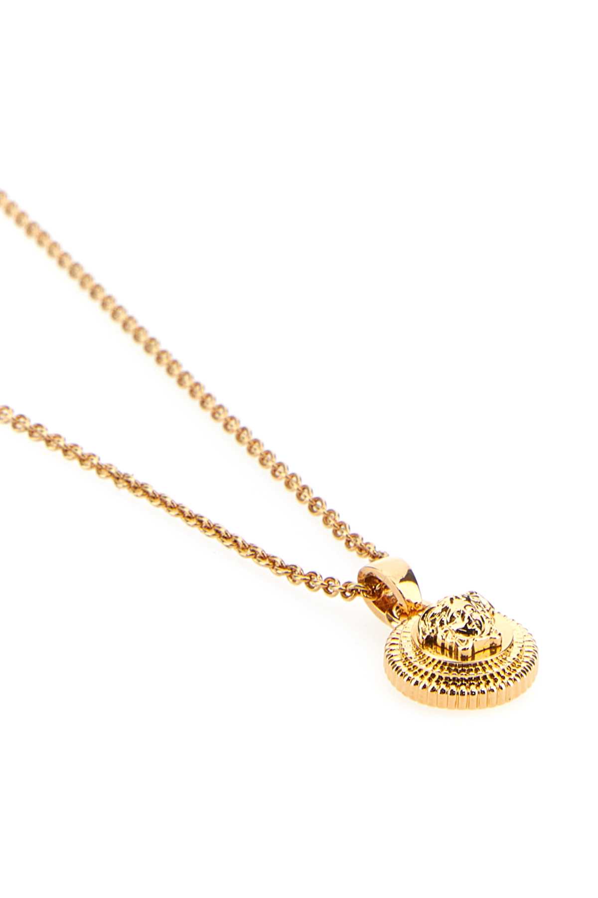 Shop Versace Gold Metal Medusa Biggie Necklace In 3j000