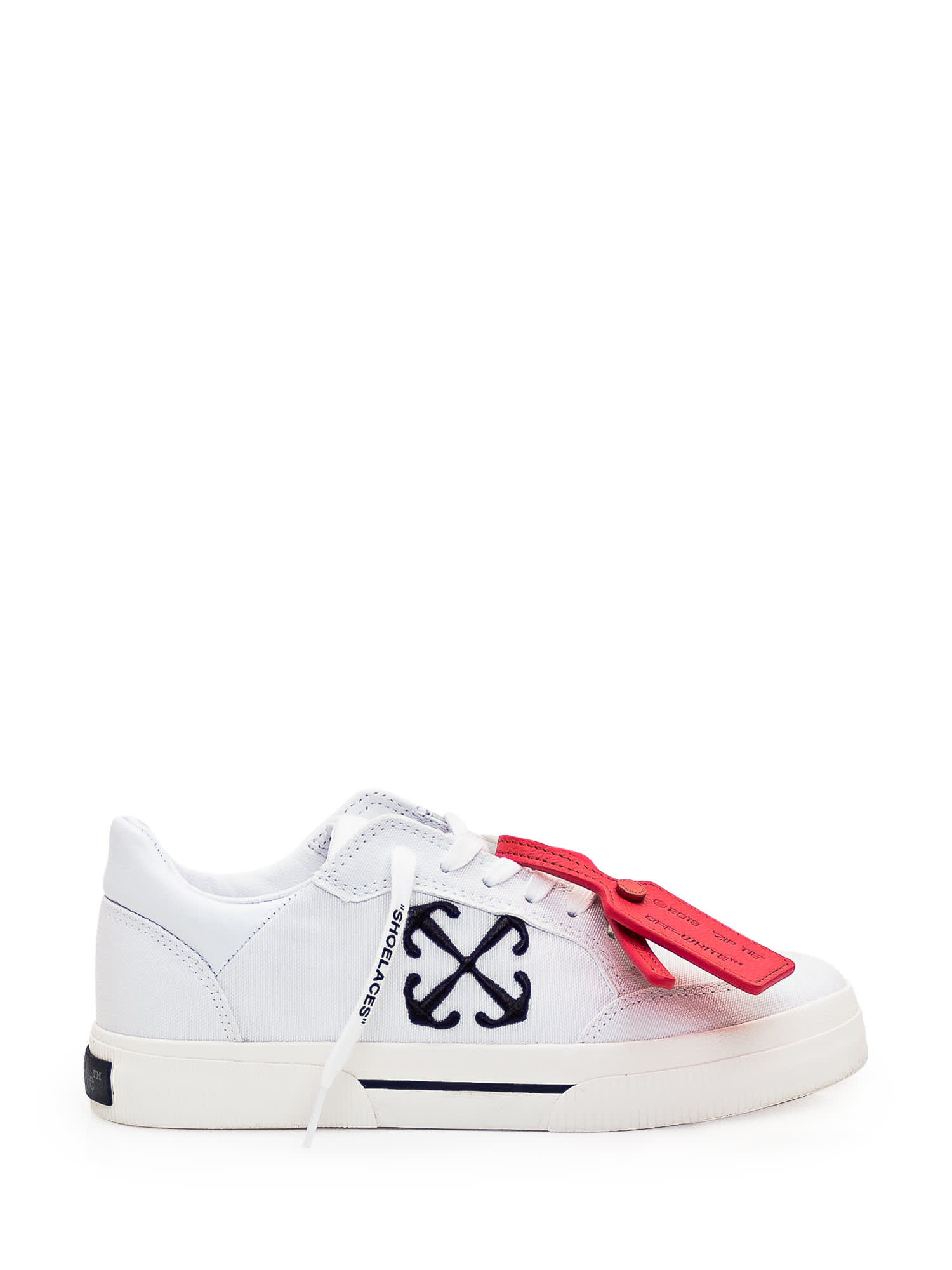 Shop Off-white New Low Vulcanized Sneaker In White Black