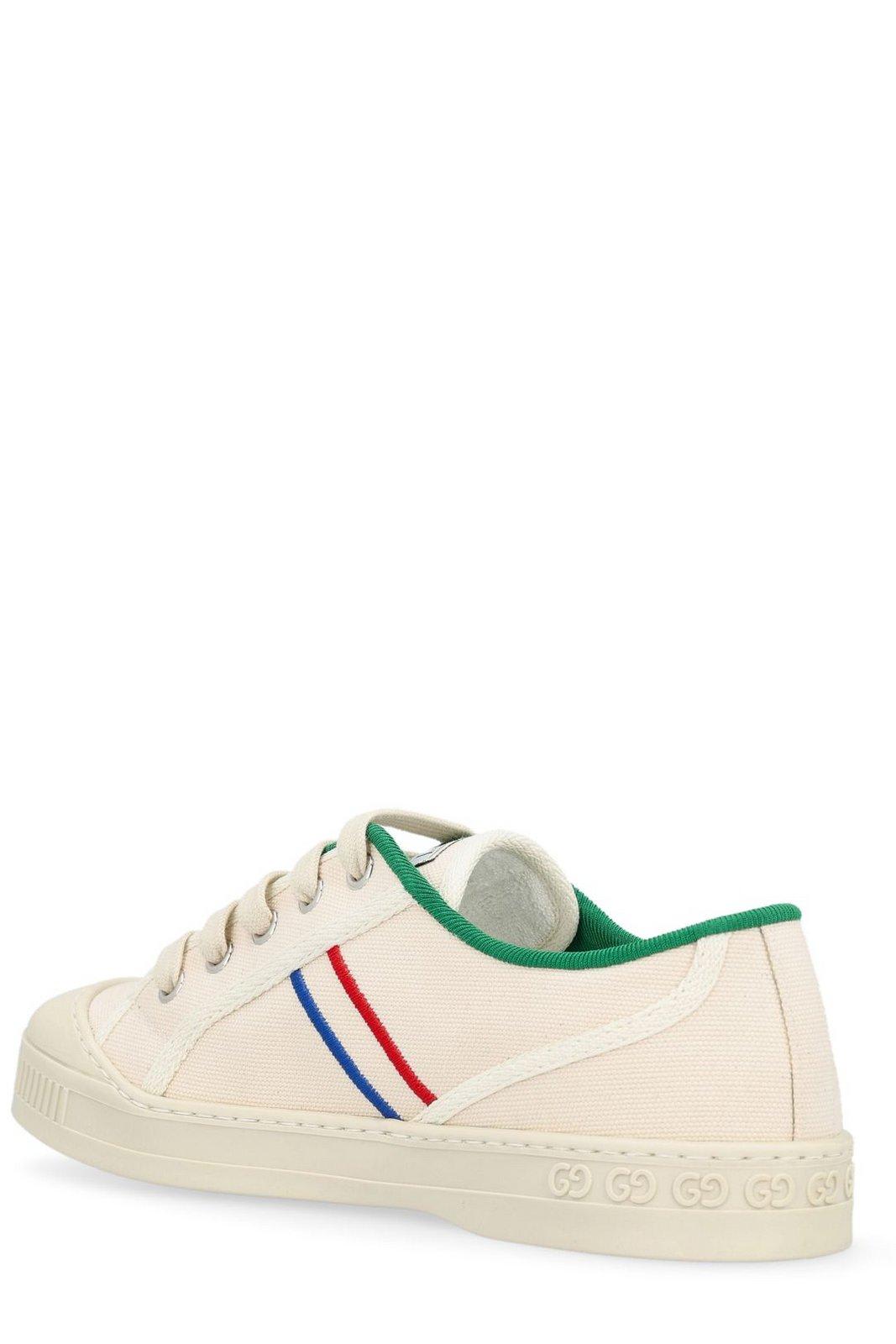 Shop Gucci Tennis 1977 Lace-up Sneakers In Greggio White