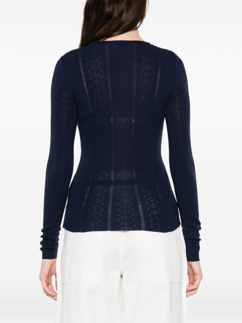 Herskind Knit Long-sleeved T-shirt In Blue