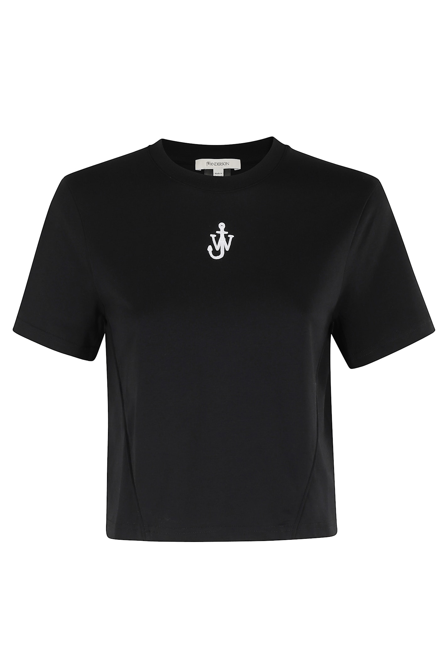 J.W. Anderson J. W. Anderson Anchor Embroidery Panelled Cropped Tshirt