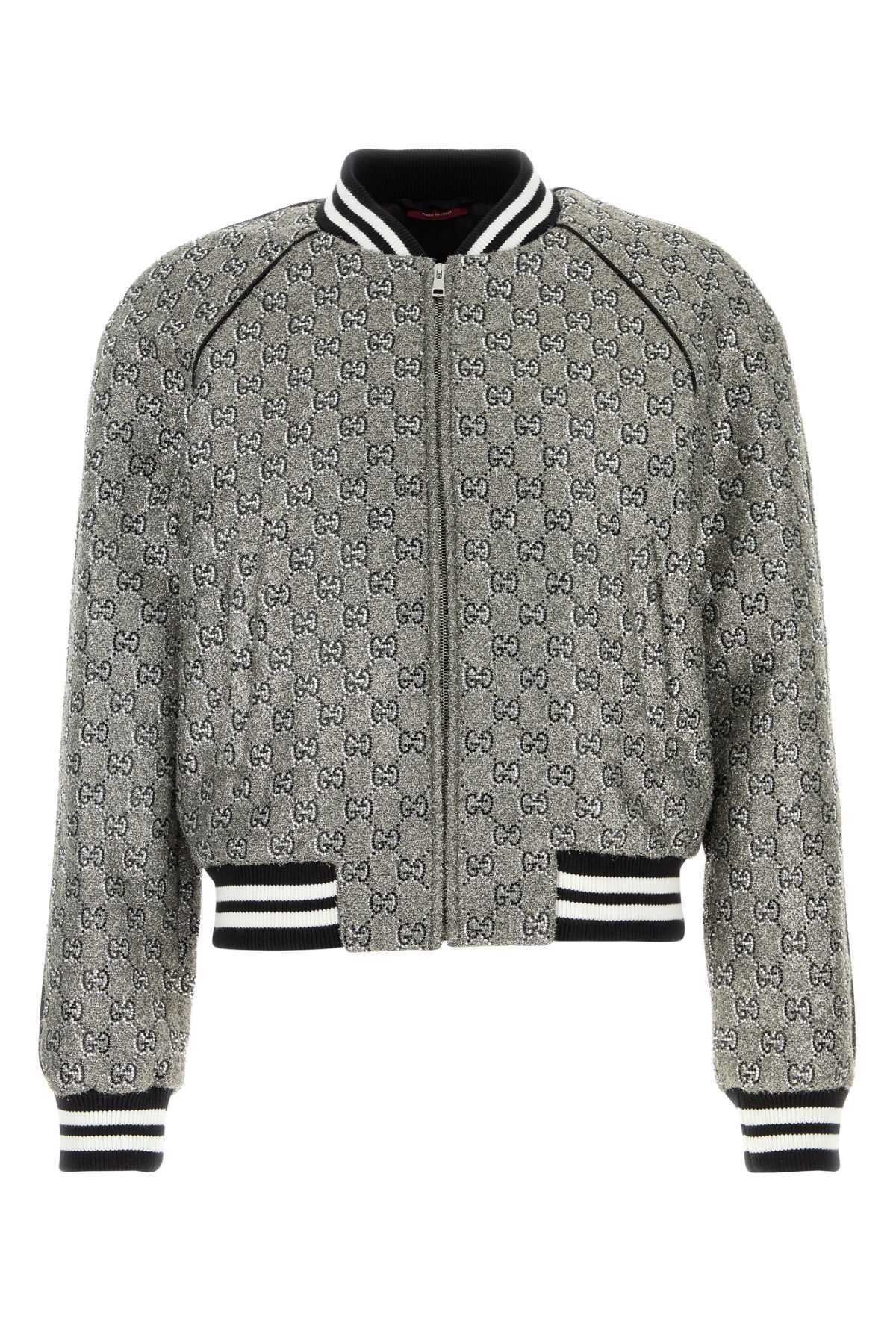 Embellished Tweed Bomber Jacket