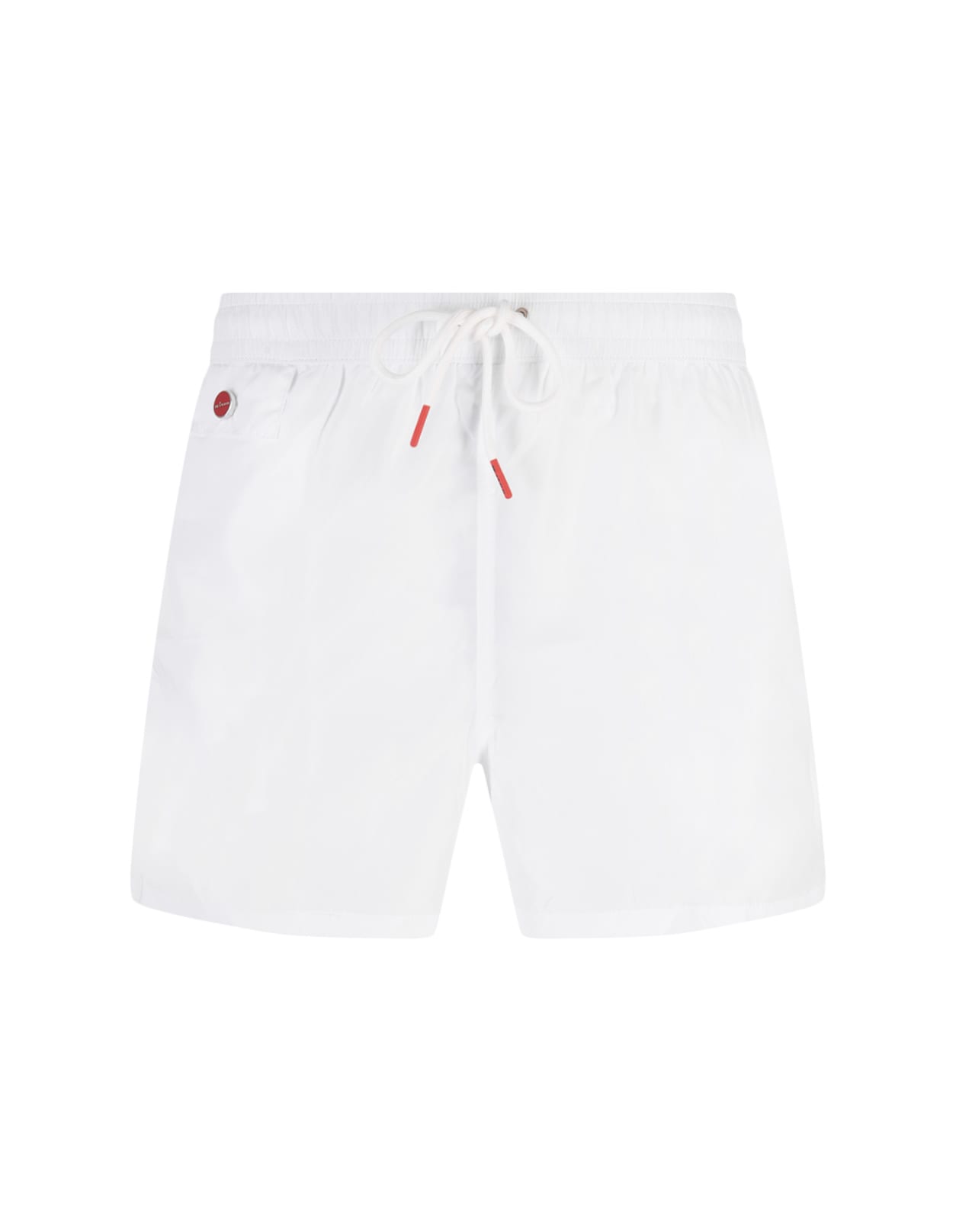 Shop Kiton White Swim Shorts