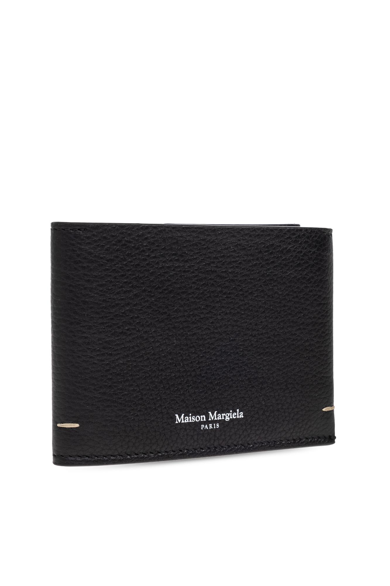 Maison Margiela Black Bi-fold Wallet With Logo Men