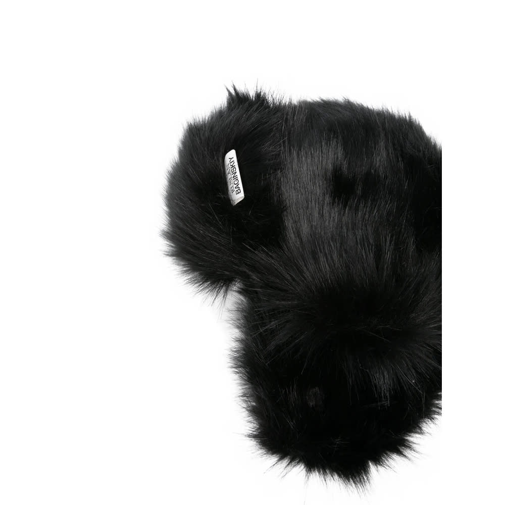 Ruslan Baginskiy Fluffy Ear-flap Hat In Black