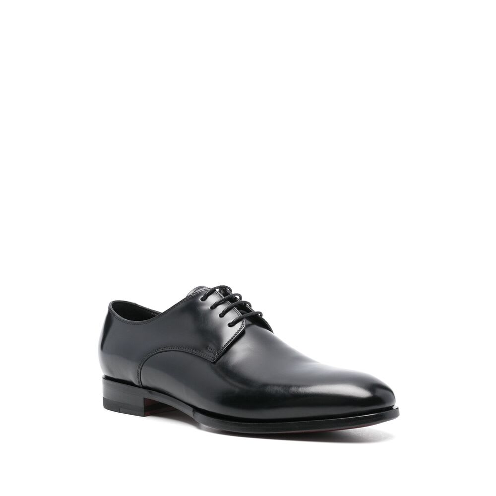 Tagliatore Man Lace-up Shoes Midnight Blue Size 9 Calfskin In Black