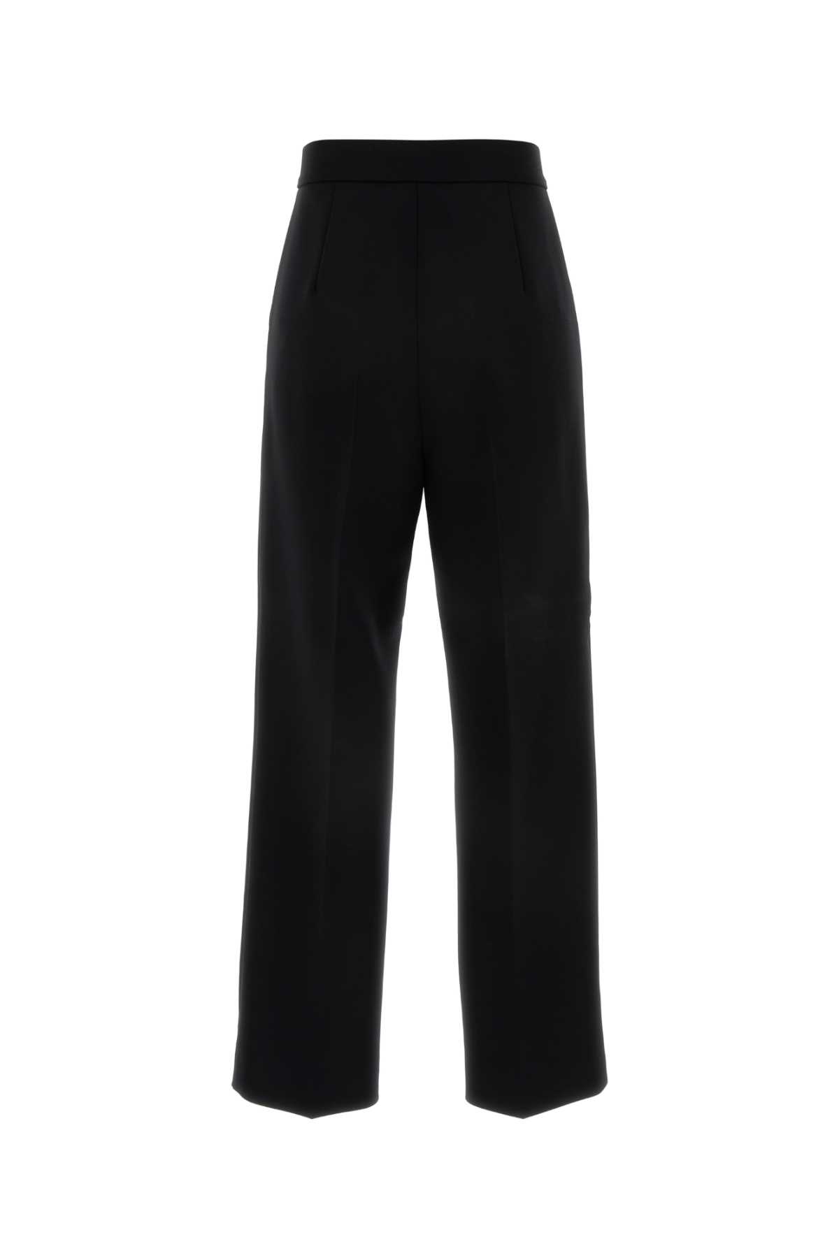 Shop Max Mara Black Stretch Wool Verbano Pant