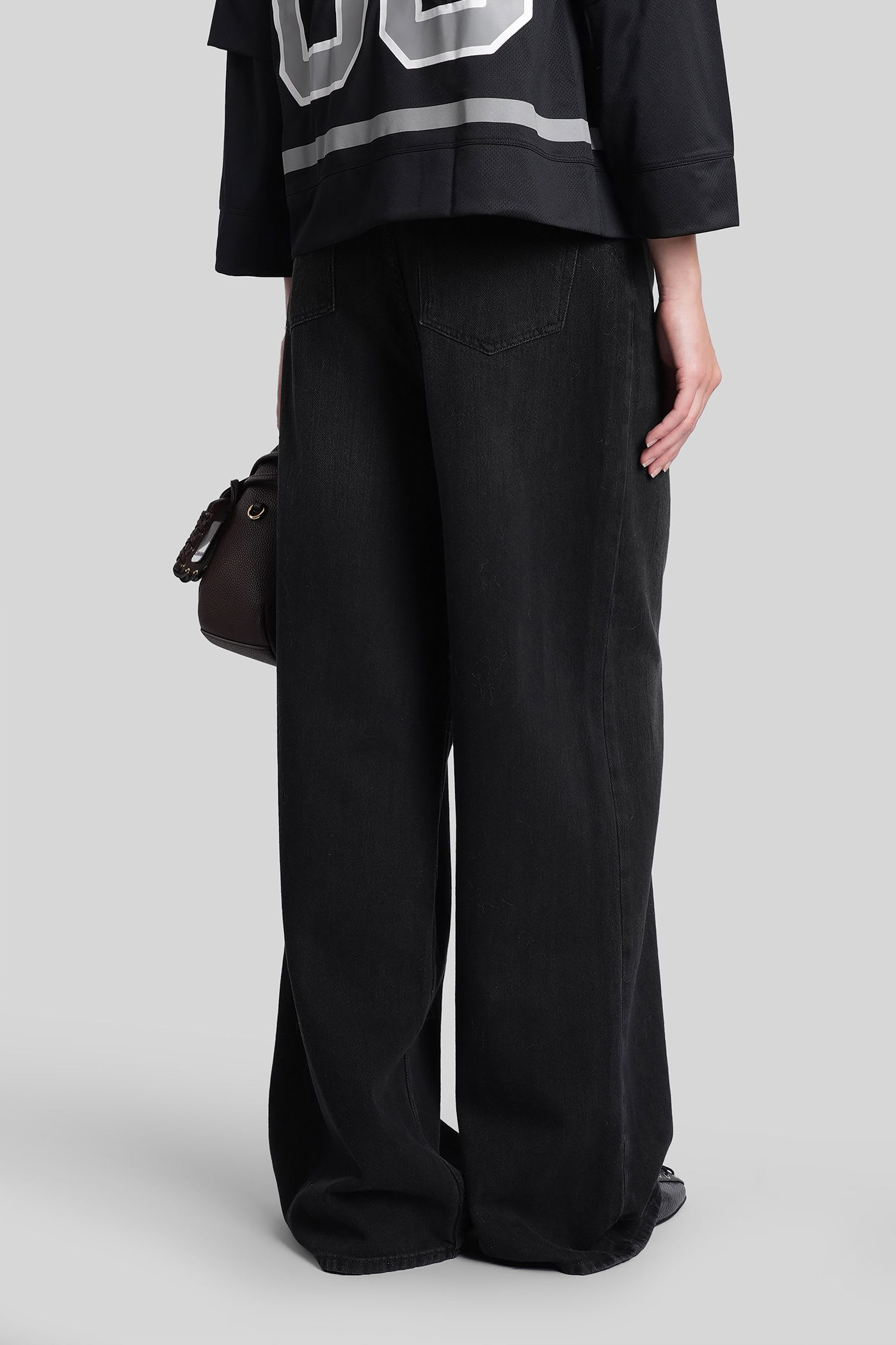 Ganni Jeans In Black Cotton In Black