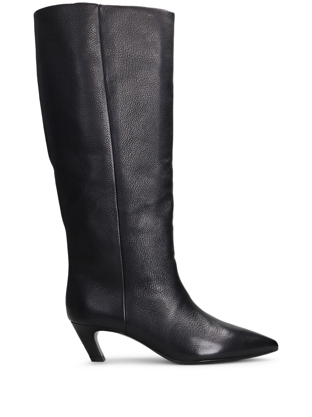 Ash Leather Boots In Black