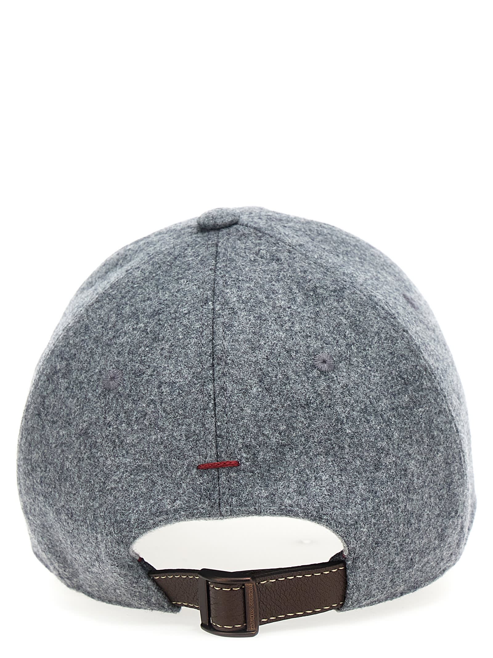 Shop Brunello Cucinelli Logo Embroidery Cap