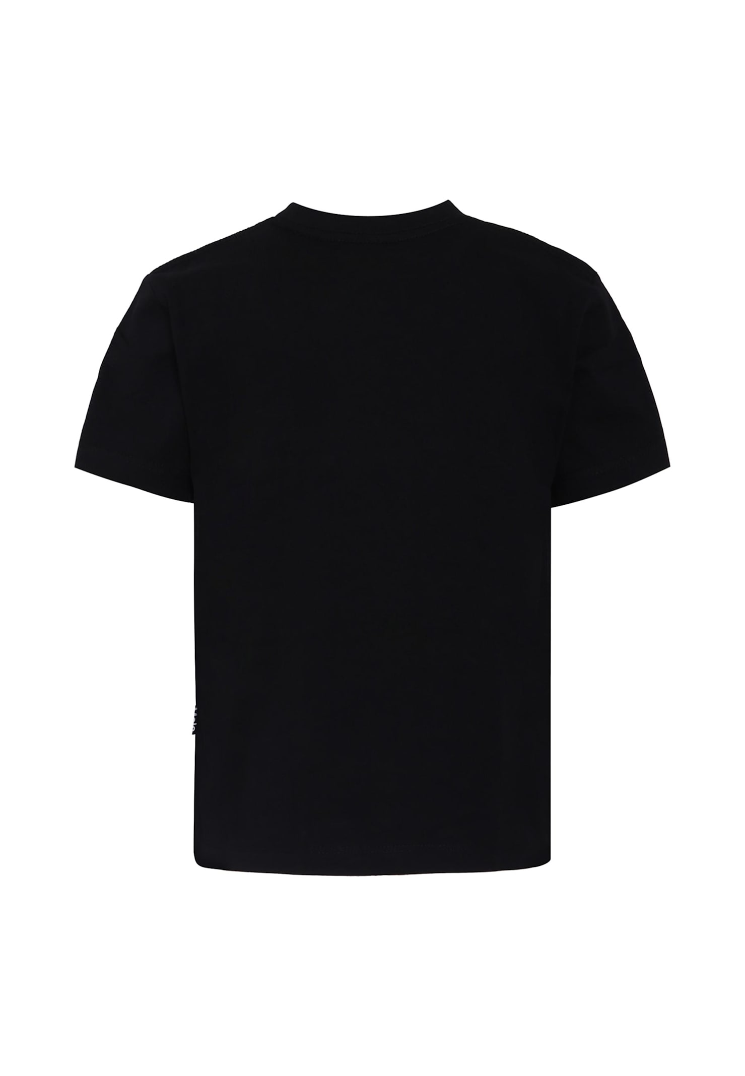 Molo Black T-shirt For Kids With Smiley In Black