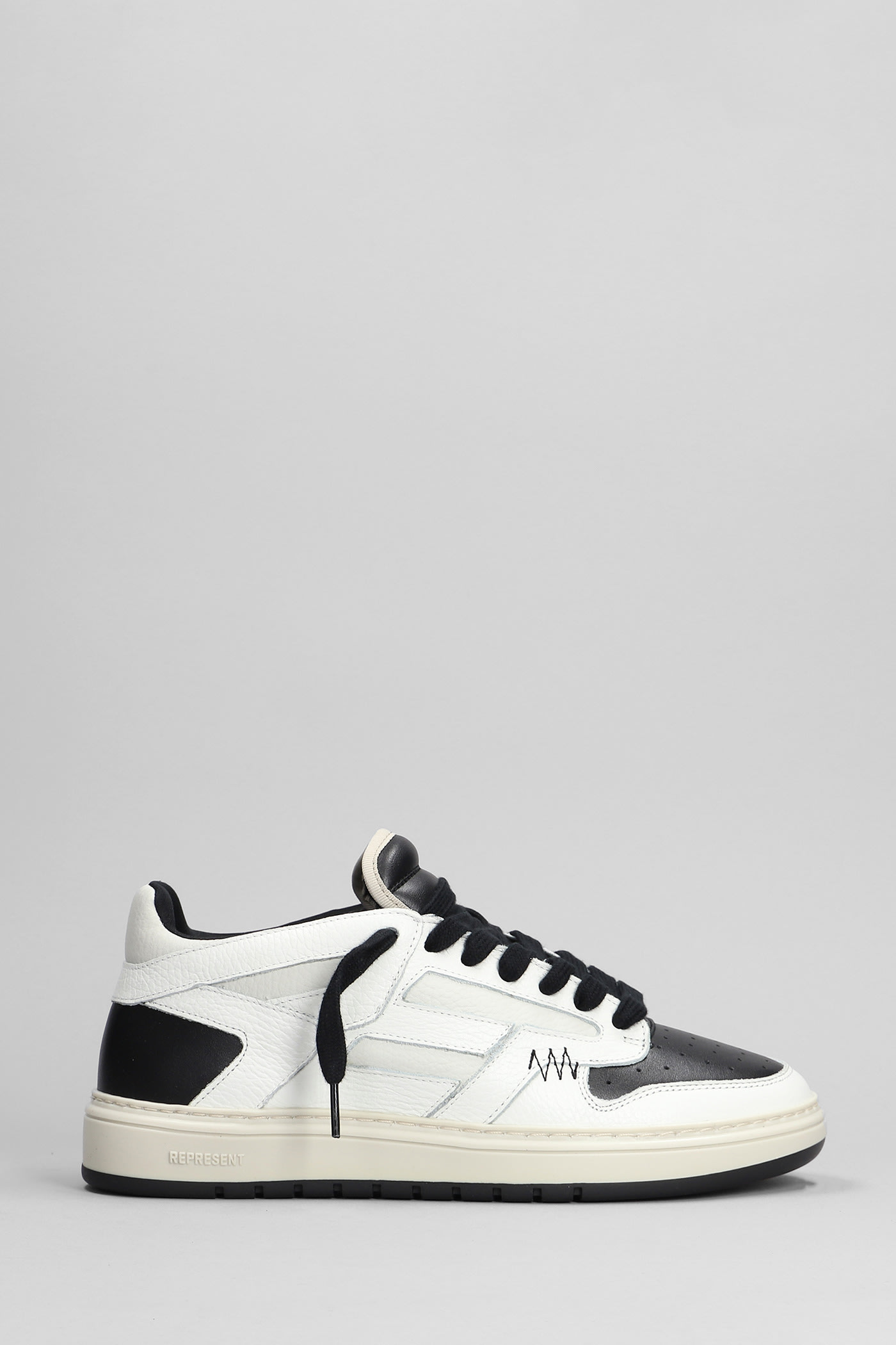 REPRESENT REPTOR SNEAKERS IN WHITE LEATHER