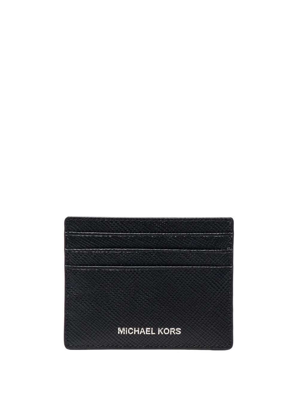 Shop Michael Kors Tall Card Case In Black