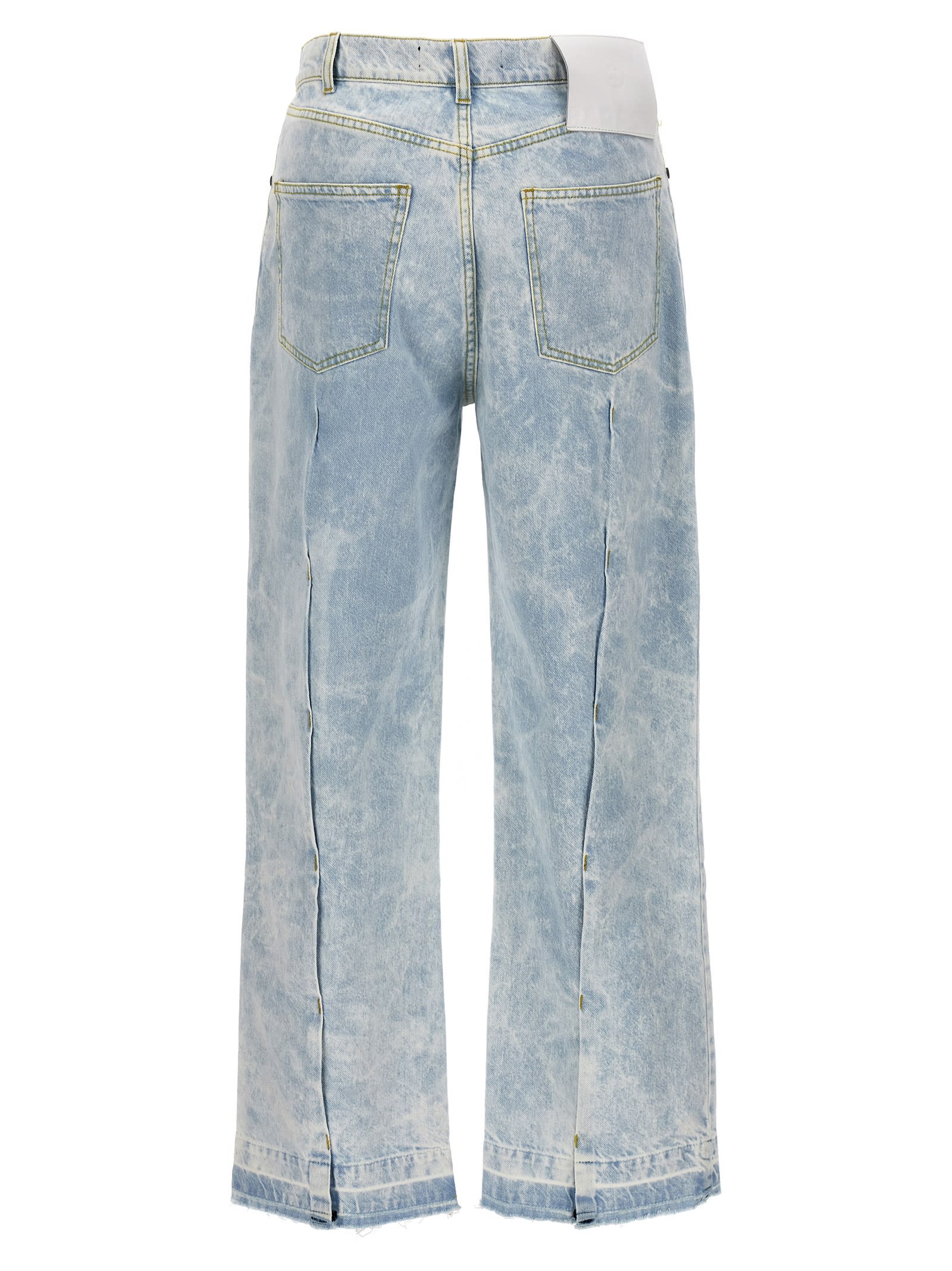 Shop Barrow Stitching Detail Jeans In Light Blue